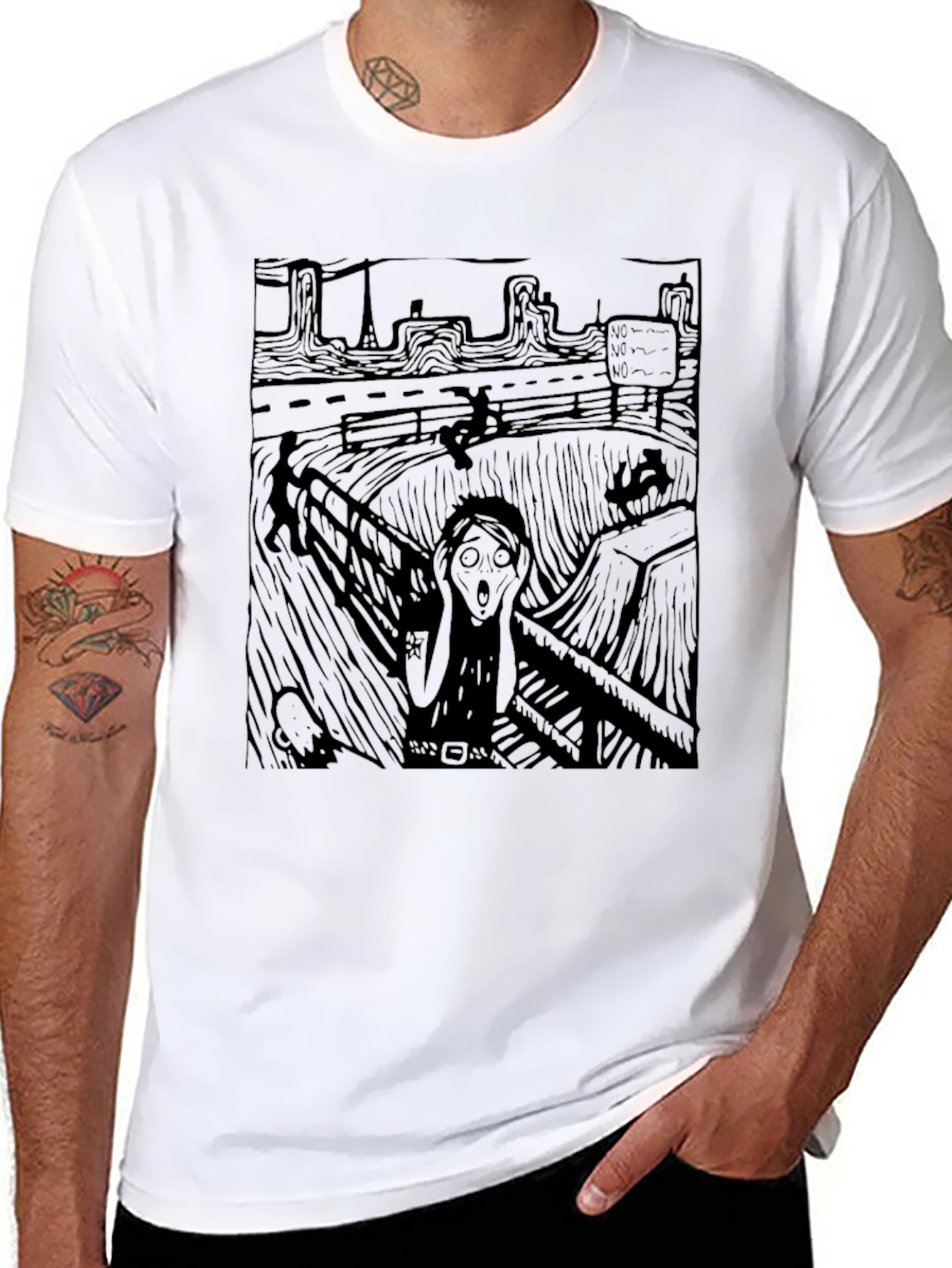 Black The Scream Graphic Tee