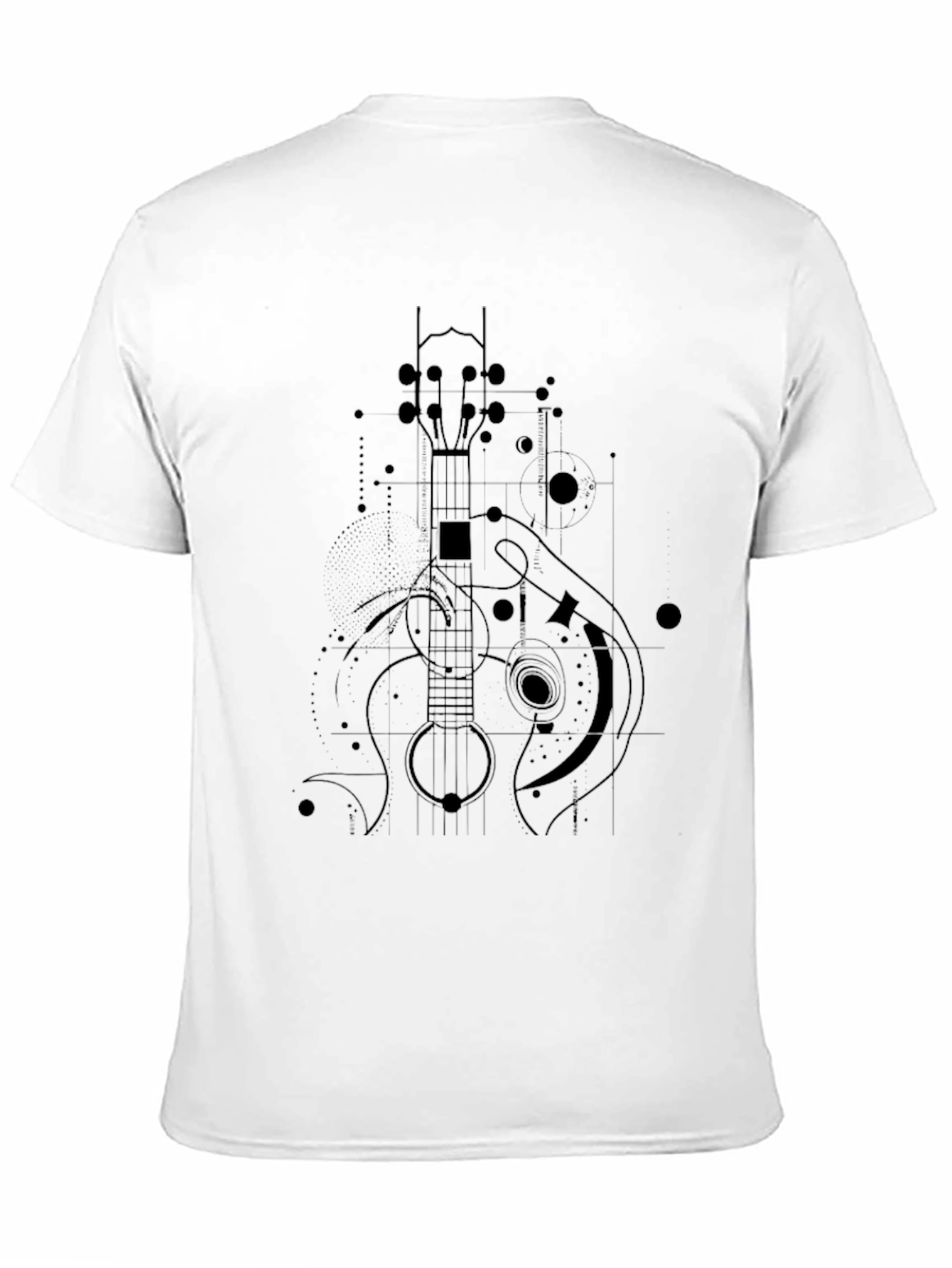 Geometric Ukulele Graphic Tee - Modern Music Lovers Shirt