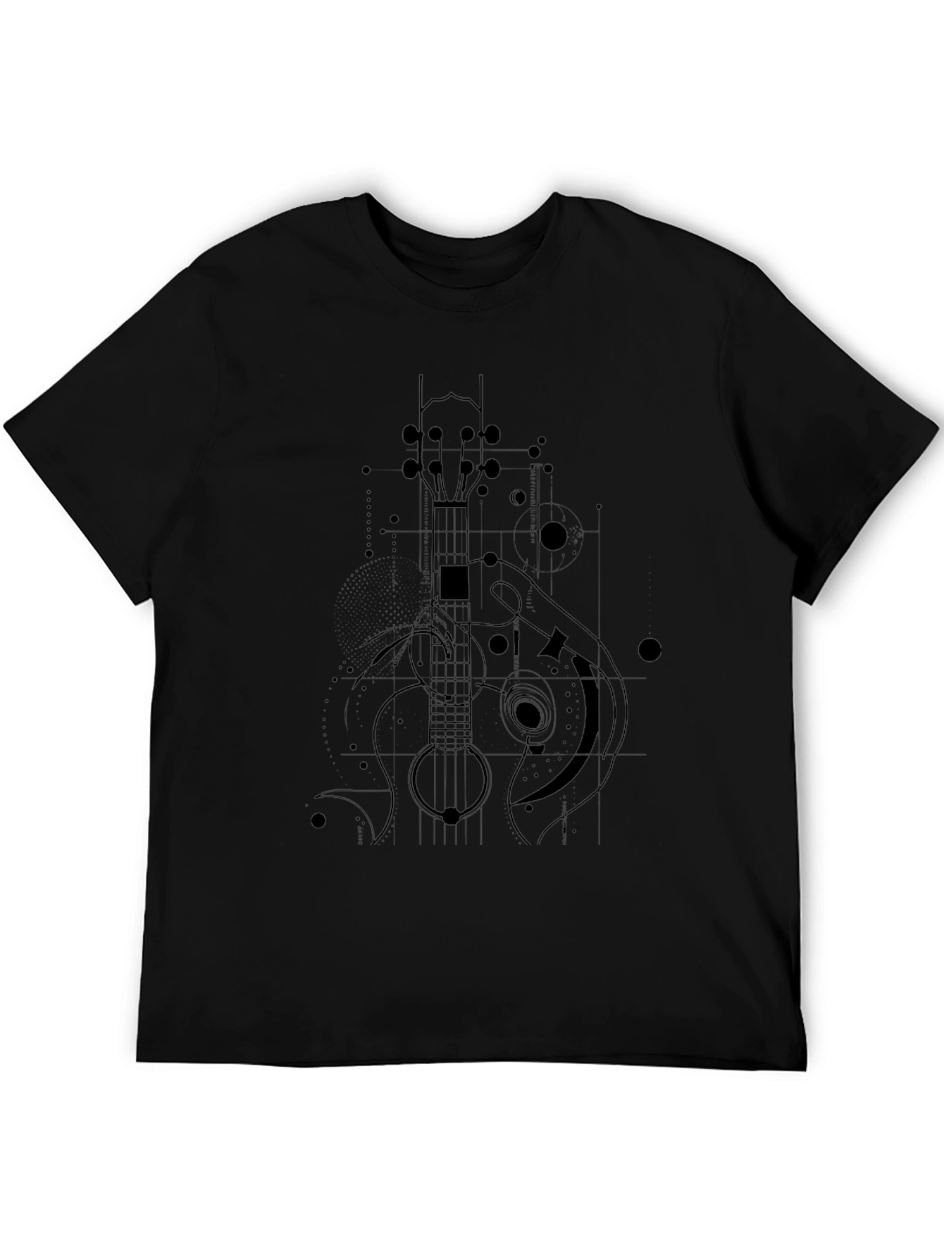 Geometric Ukulele Graphic Tee - Modern Music Lovers Shirt