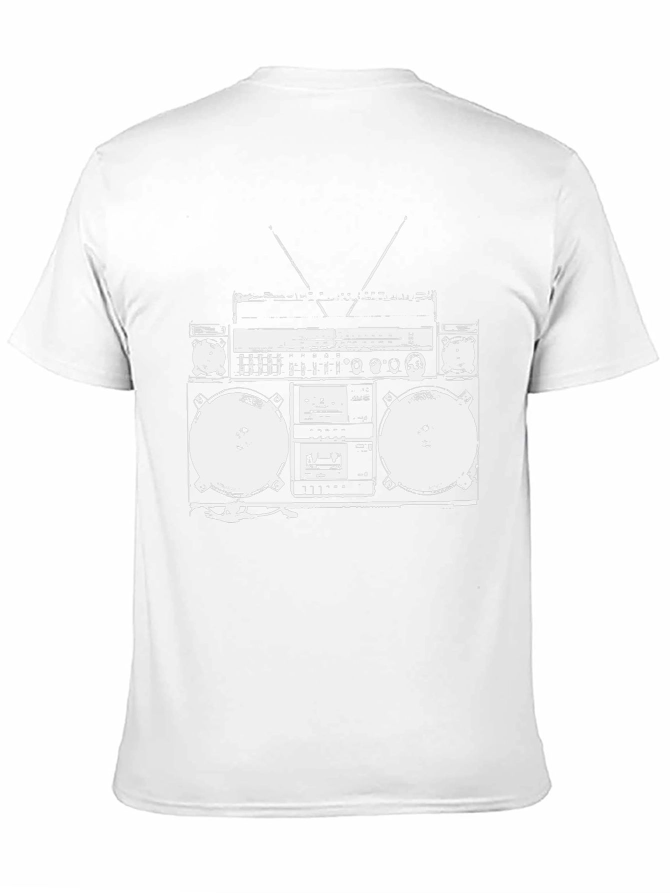 Retro Boombox Graphic Tee - Classic Hip Hop Style