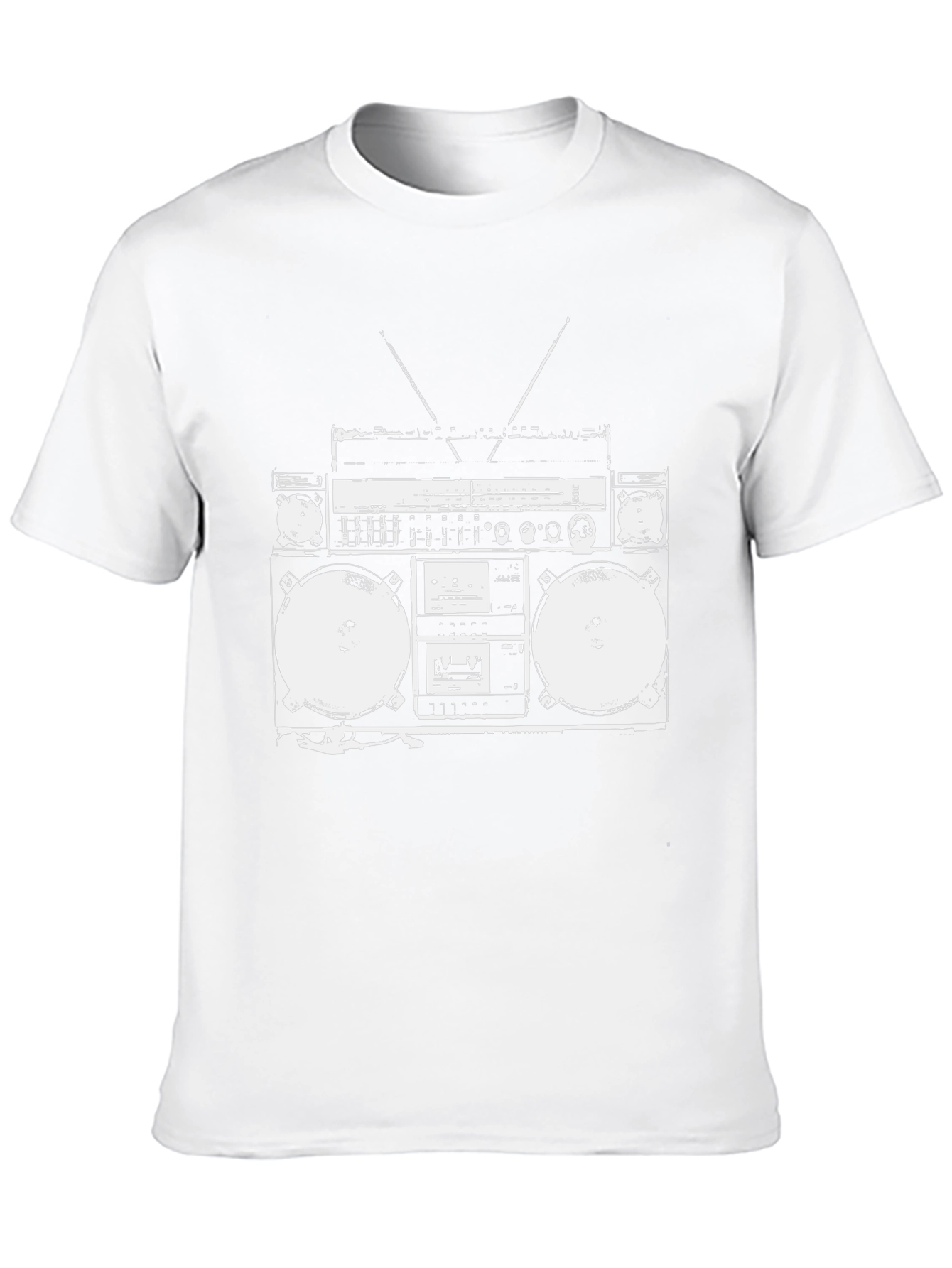 Retro Boombox Graphic Tee - Classic Hip Hop Style