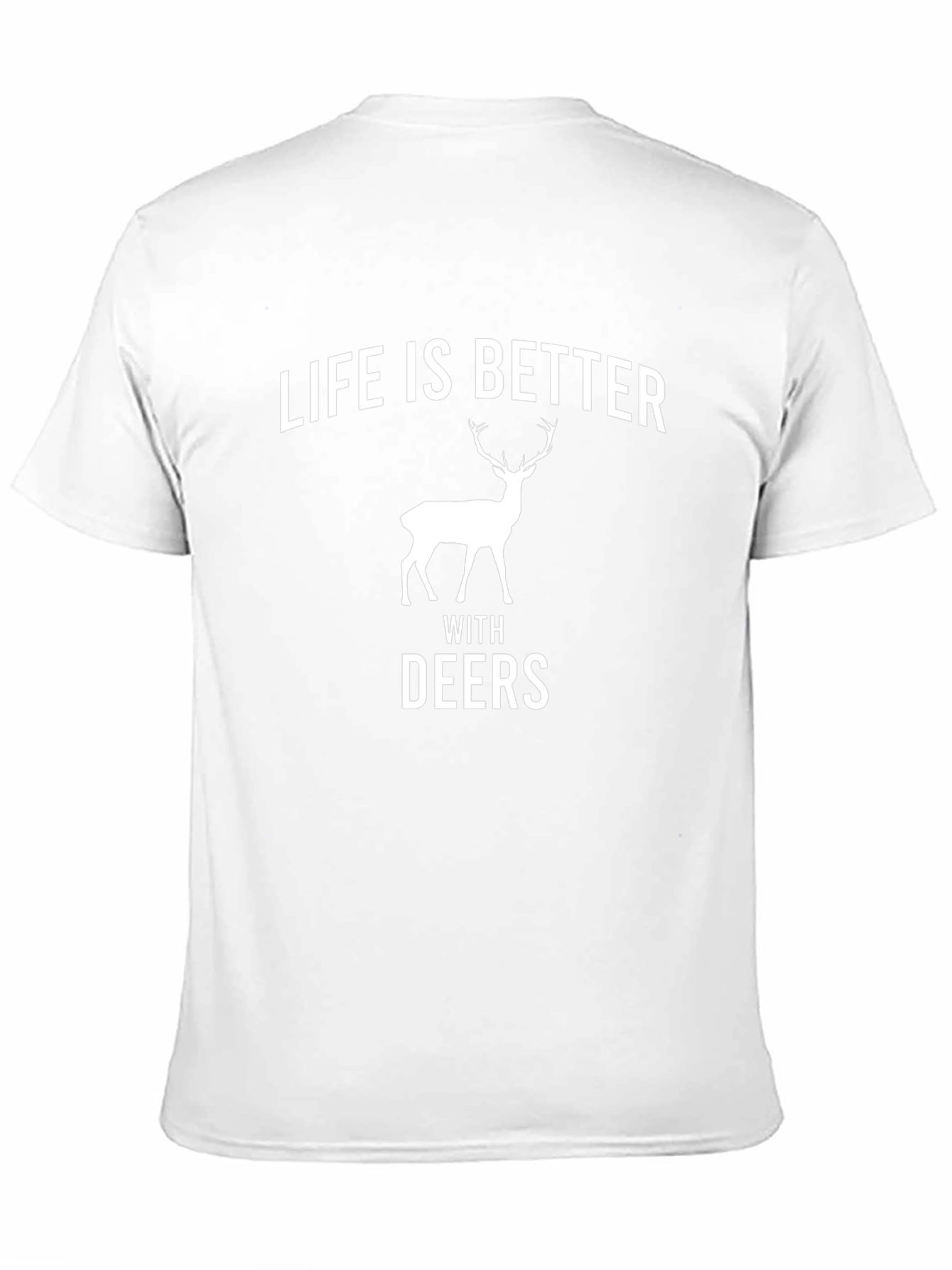 Life is Better with Deers Black T-Shirt