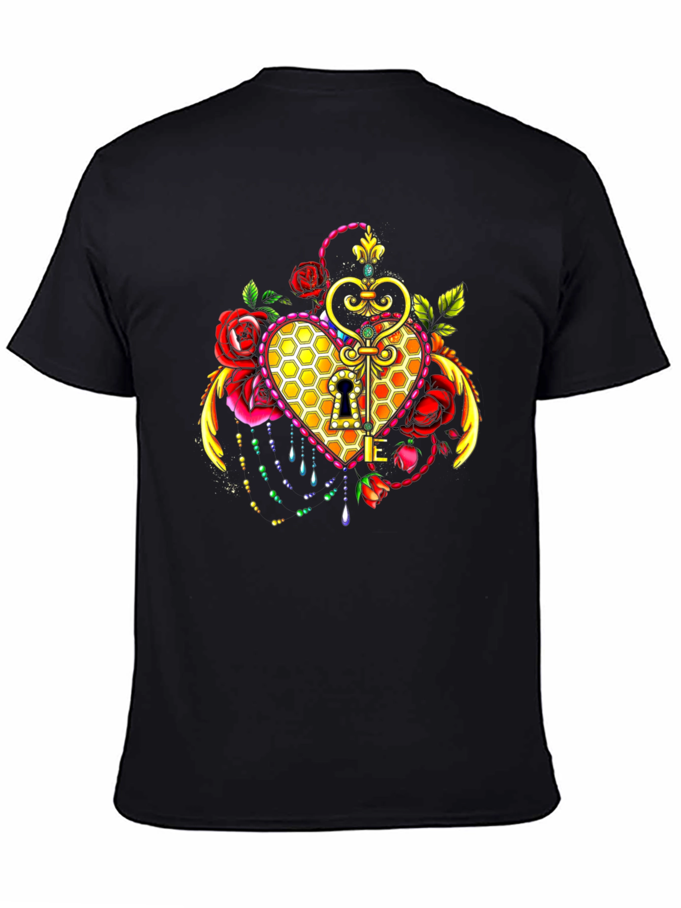 Heart & Key Graphic T-Shirt