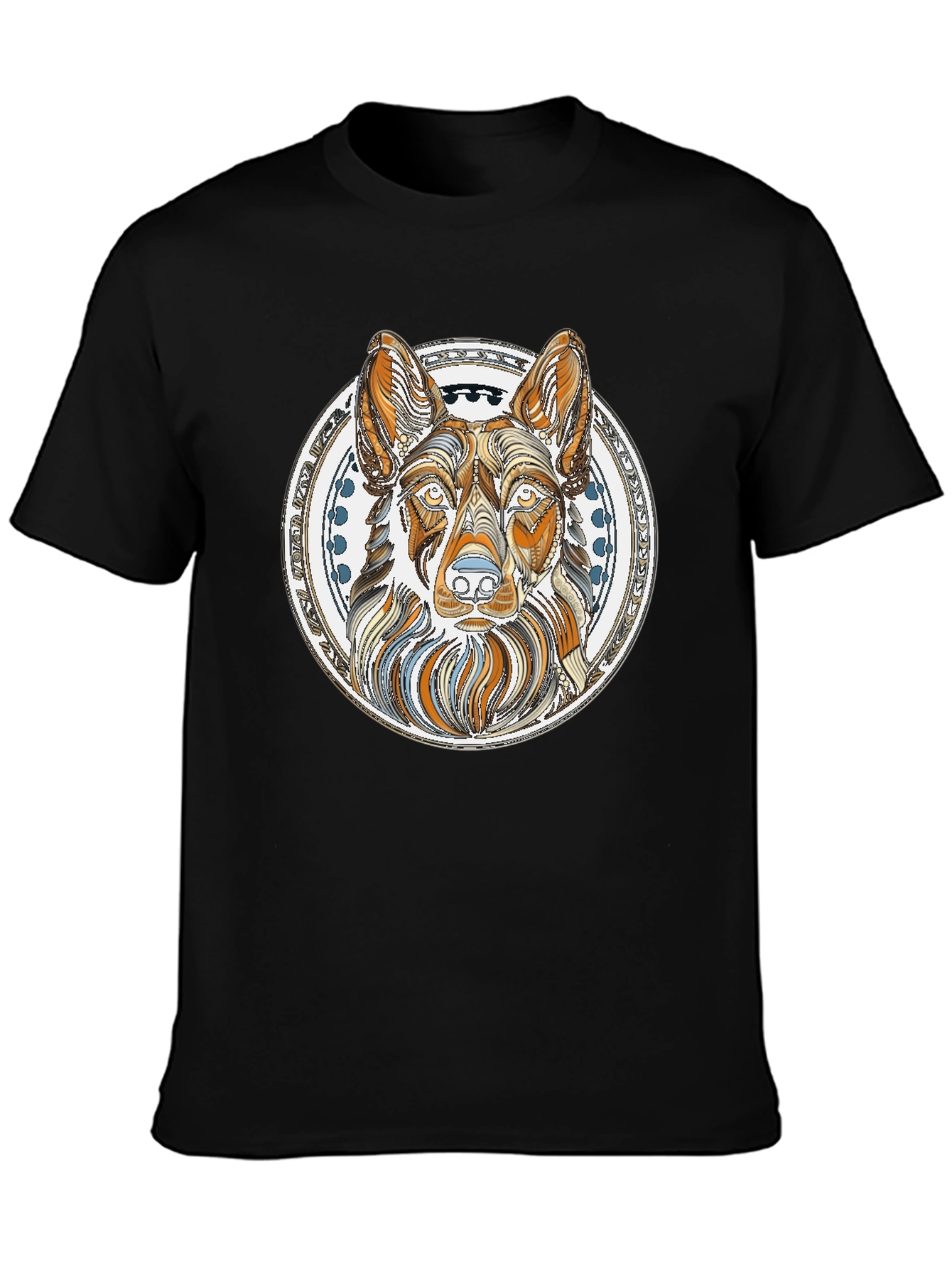Dog Graphic Tee - Stylish Mens Black T-Shirt