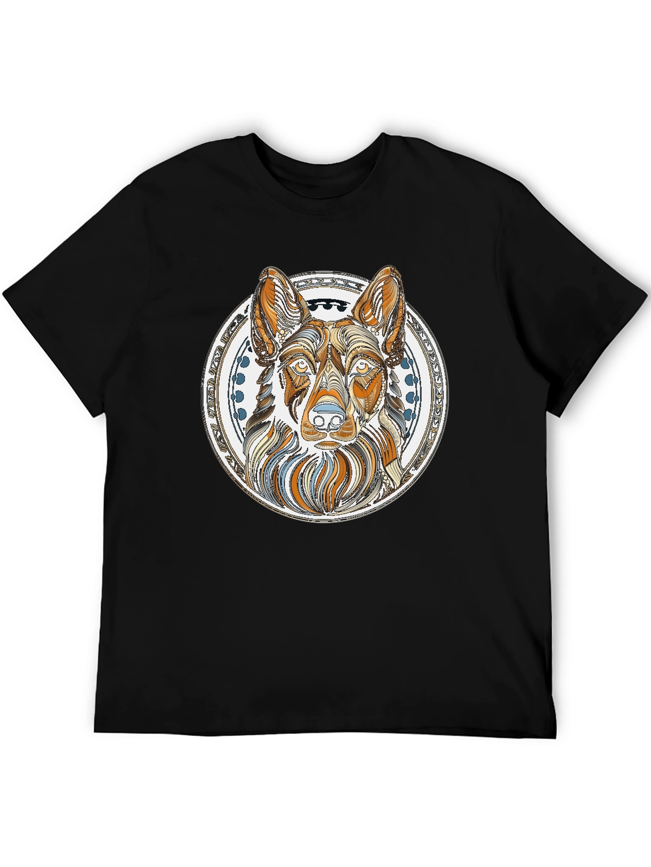 Dog Graphic Tee - Stylish Mens Black T-Shirt