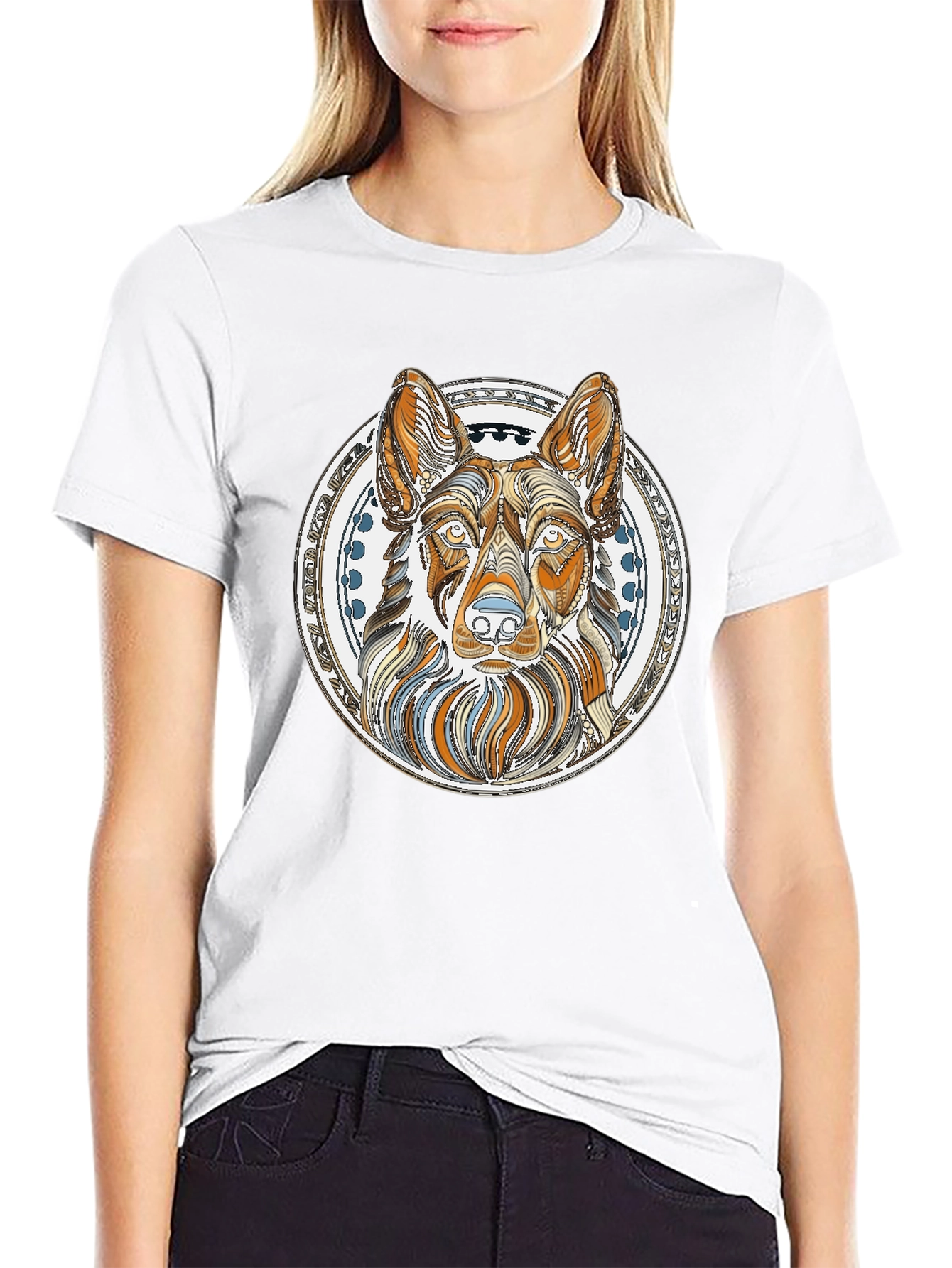 Dog Graphic Tee - Stylish Mens Black T-Shirt