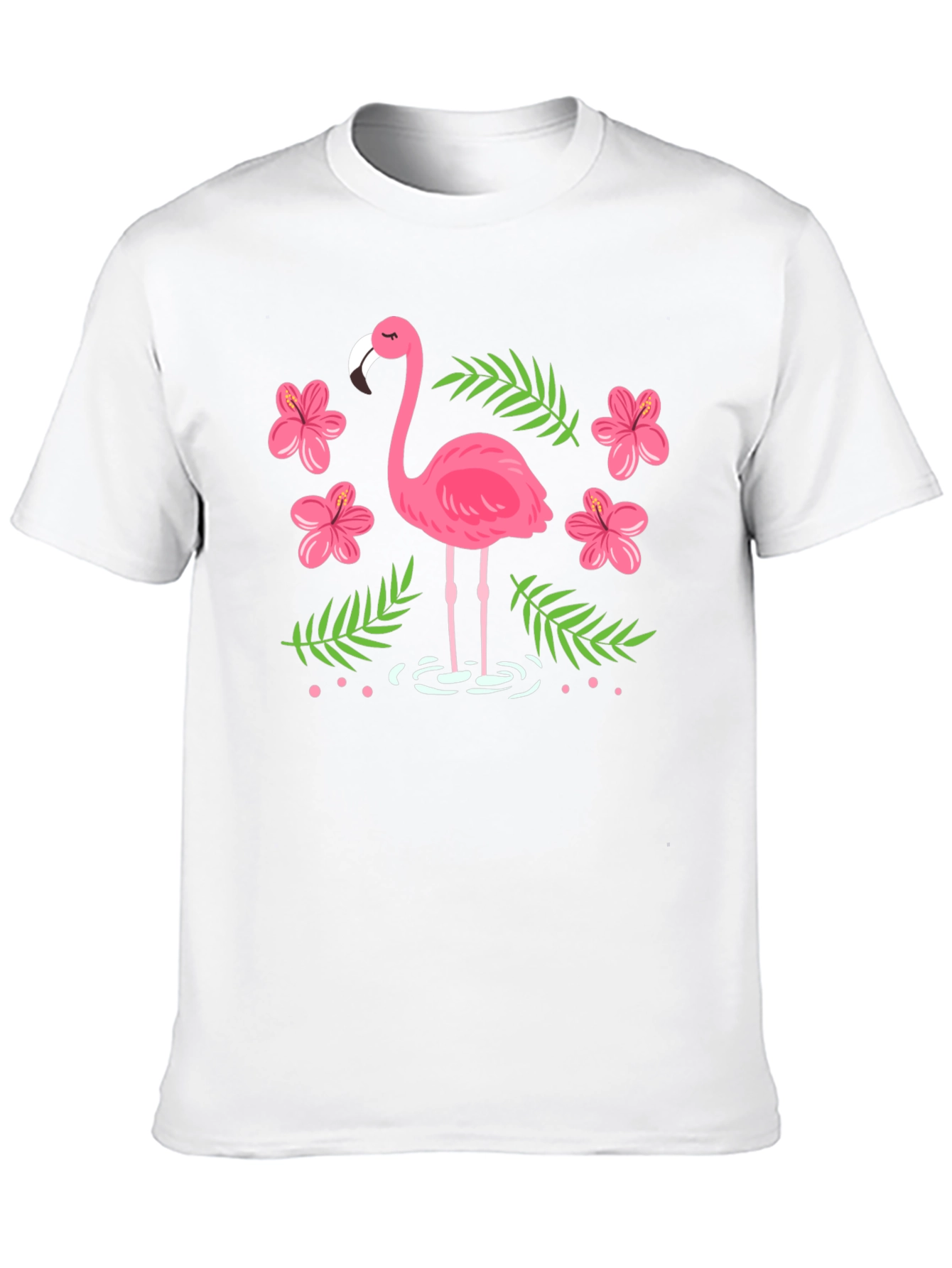 Tropical Flamingo Graphic Tee - Island Style T-Shirt