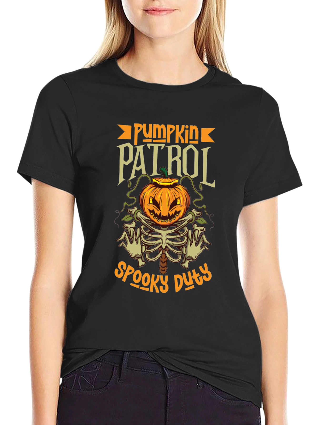 Pumpkin Patrol Spooky Duty Halloween T-Shirt