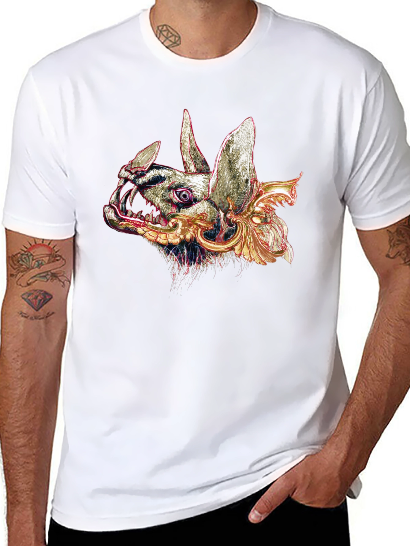 Graphic Bat T-Shirt - Black