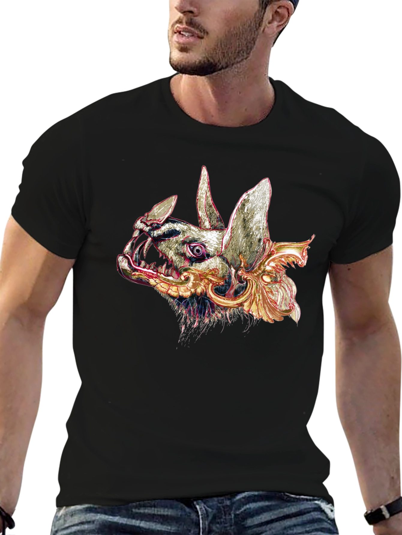 Graphic Bat T-Shirt - Black