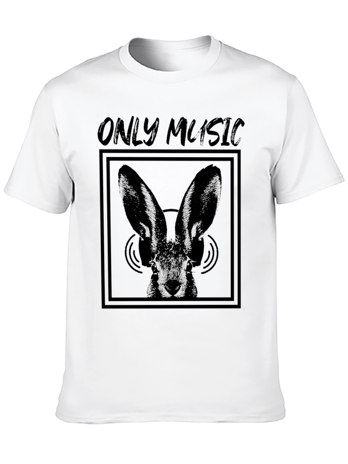 Only Music Rabbit Graphic T-Shirt