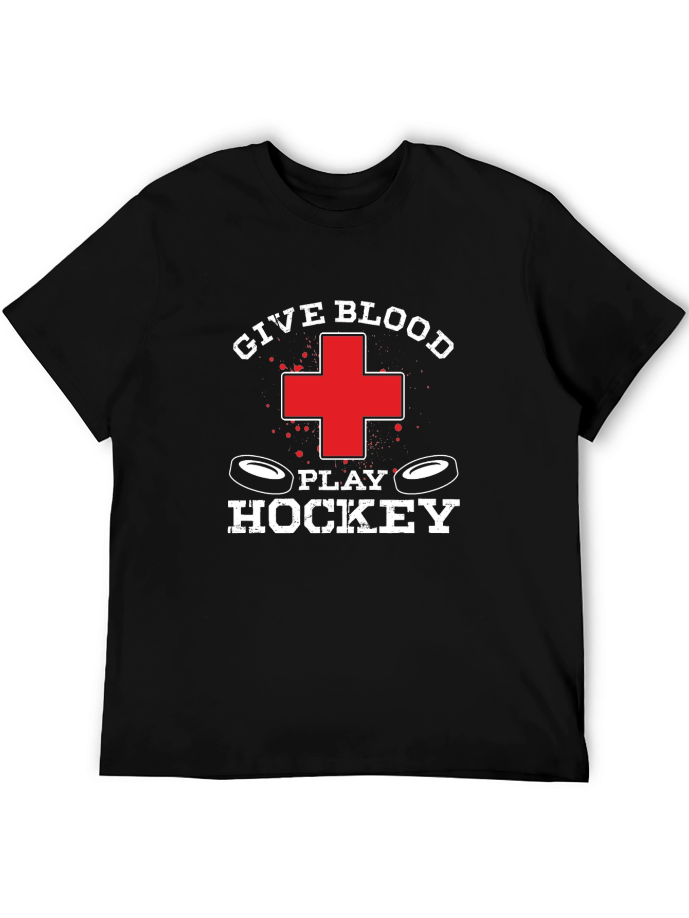Give Blood Play Hockey Graphic Tee