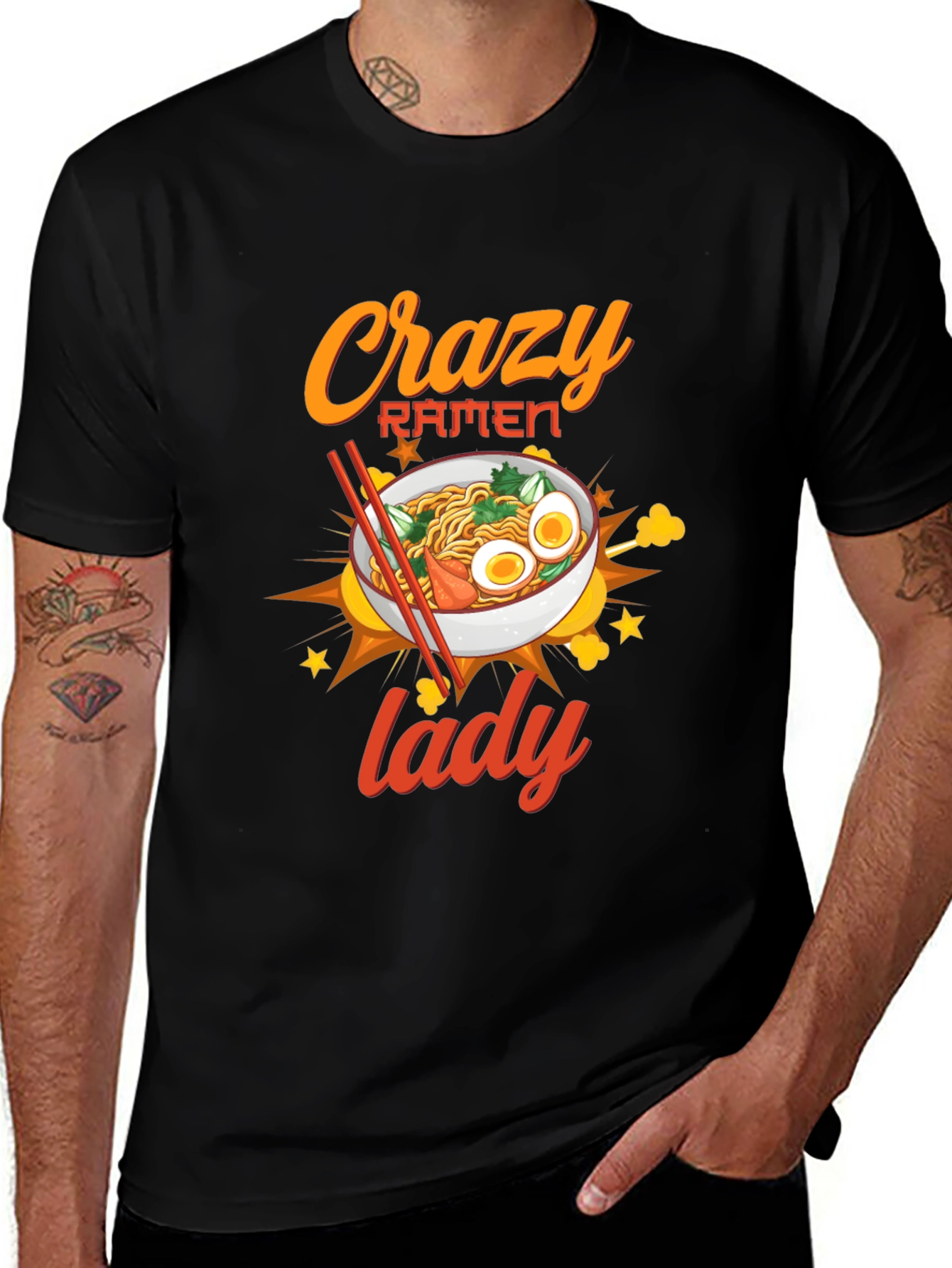 Crazy Ramen Lady Graphic Tee - Unisex