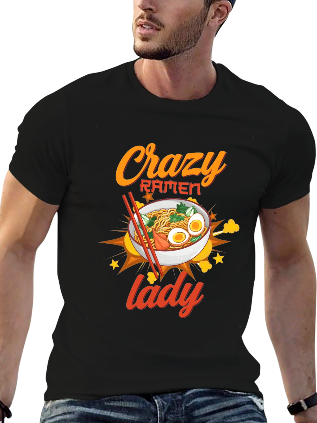 Crazy Ramen Lady Graphic Tee - Unisex