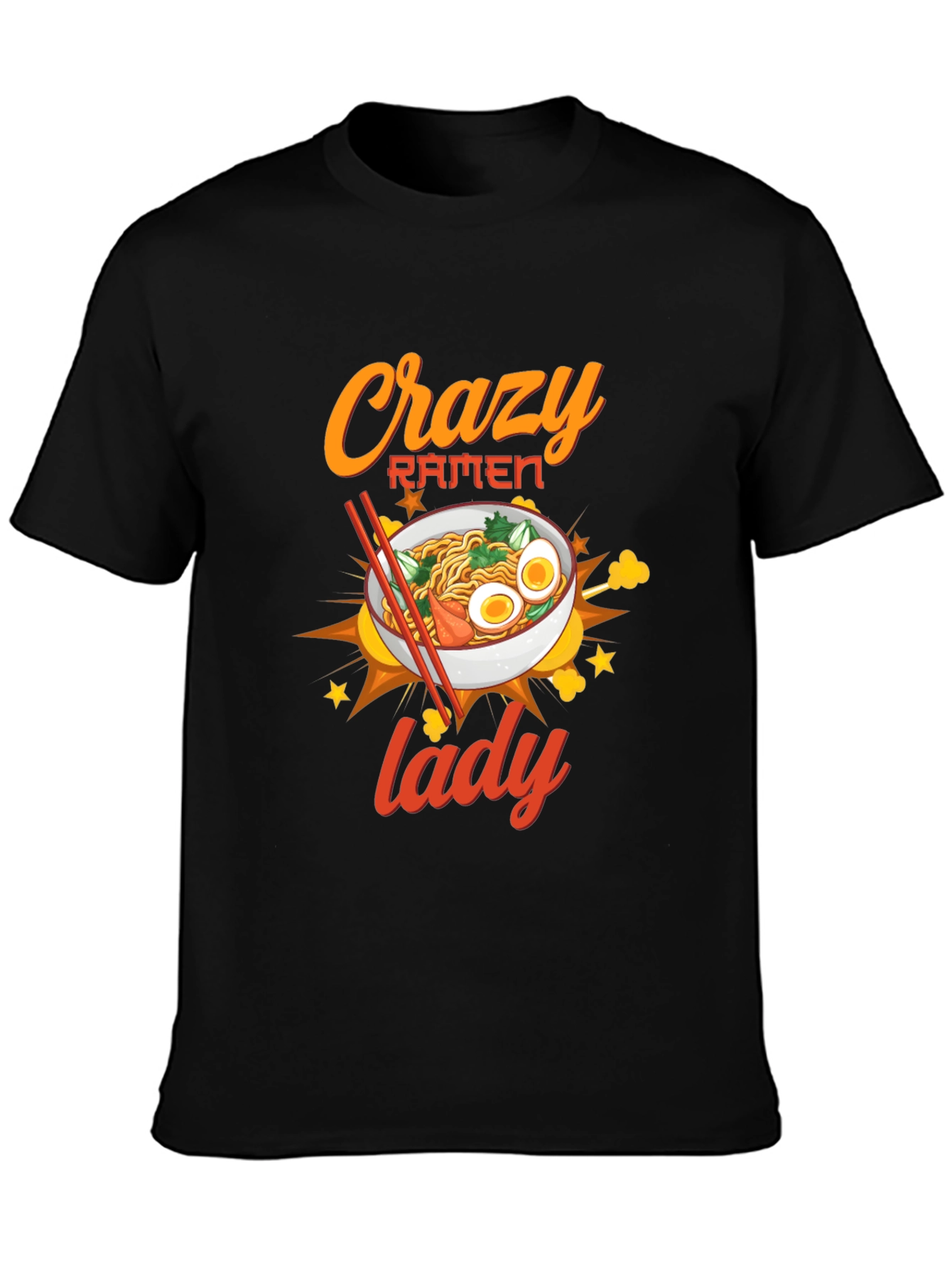 Crazy Ramen Lady Graphic Tee - Unisex