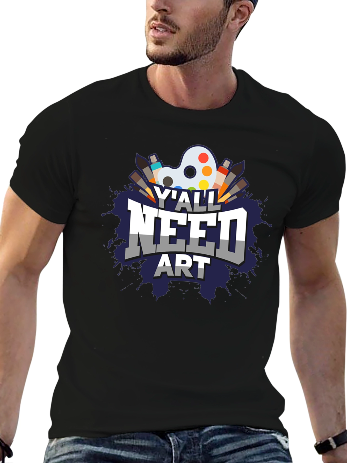 Yall Need Art Graphic T-Shirt - Artist Palette Design