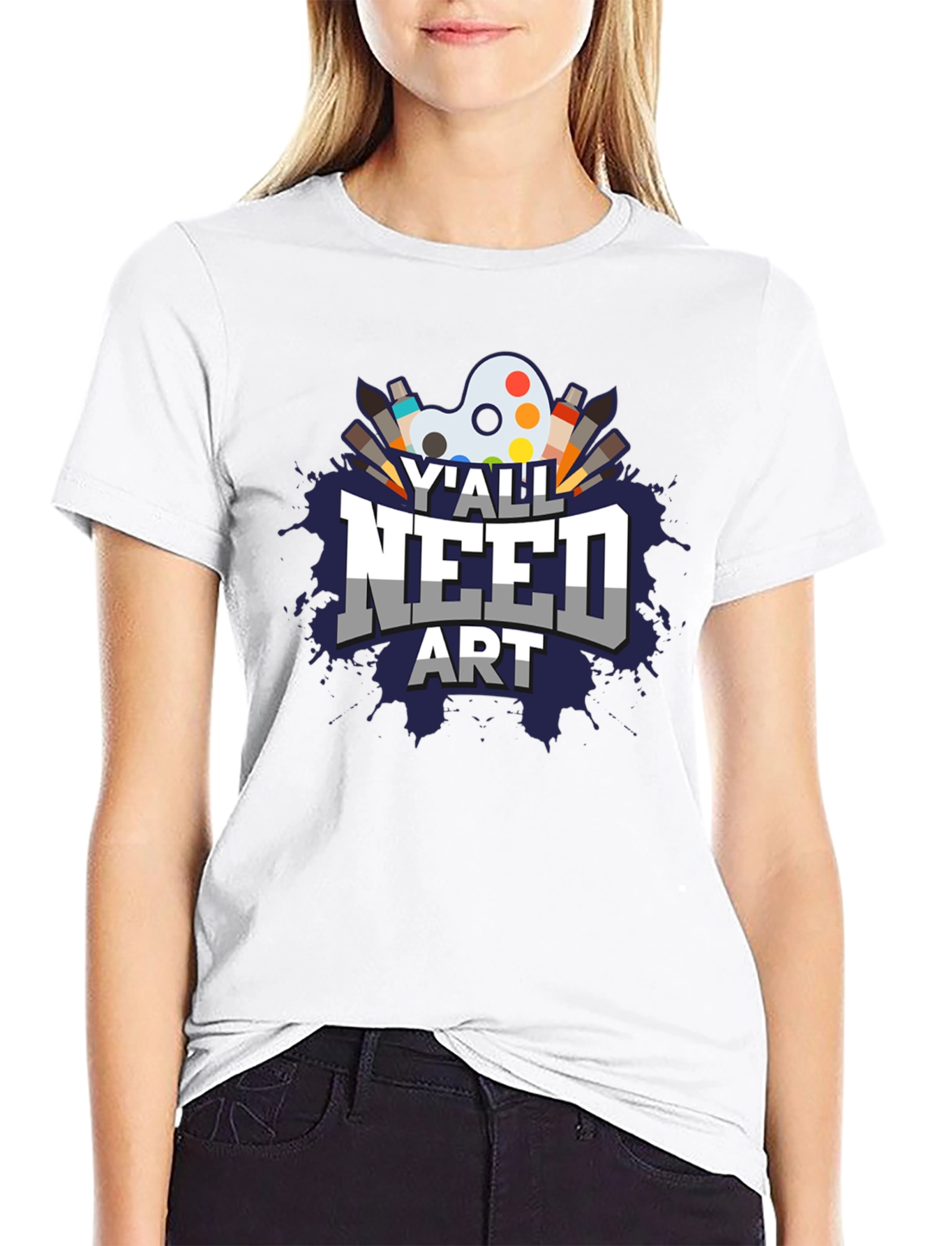 Yall Need Art Graphic T-Shirt - Artist Palette Design