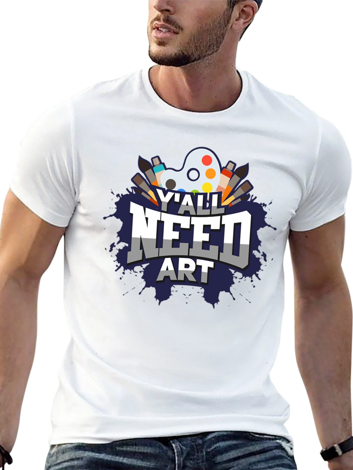 Yall Need Art Graphic T-Shirt - Artist Palette Design
