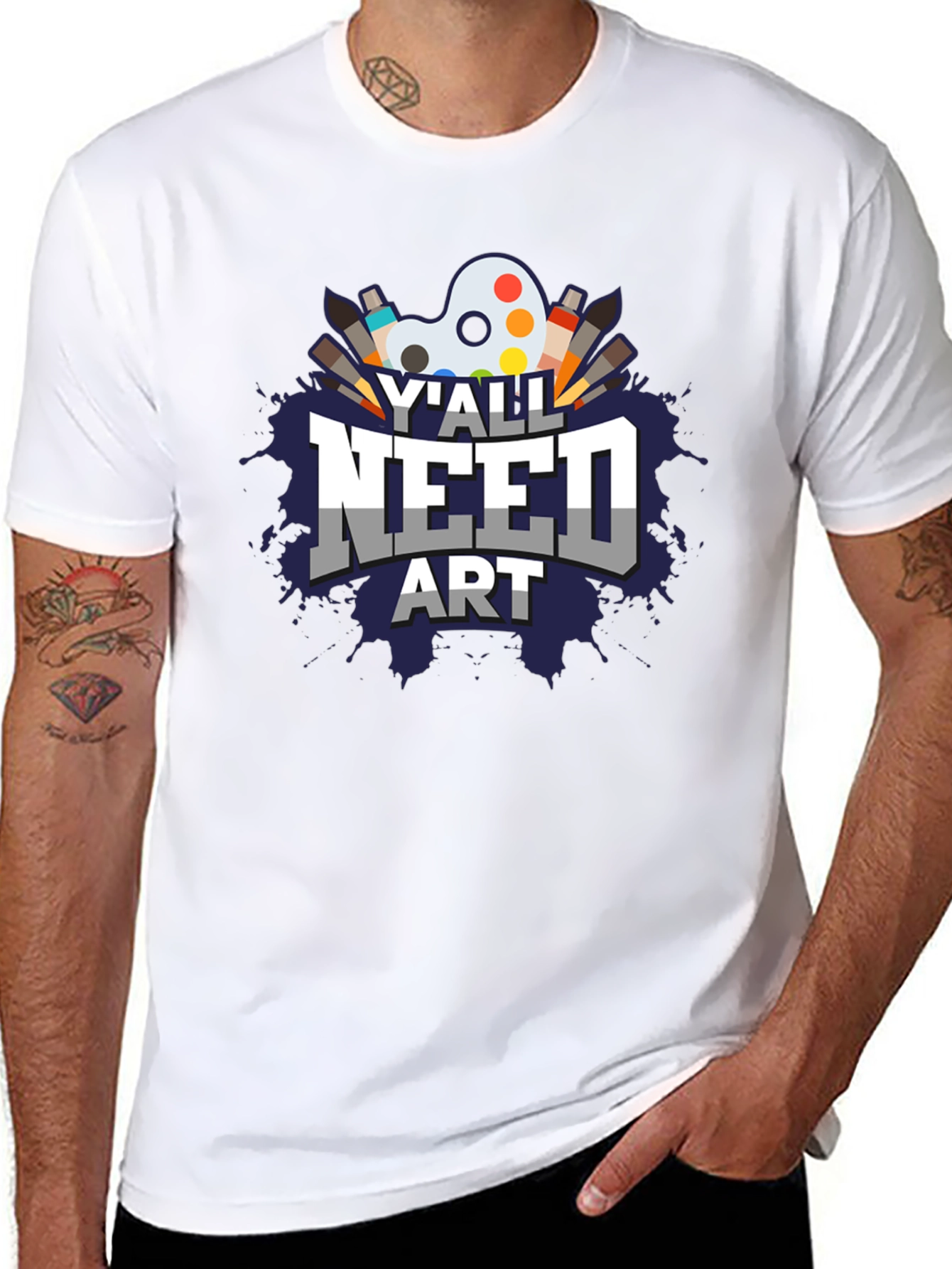 Yall Need Art Graphic T-Shirt - Artist Palette Design
