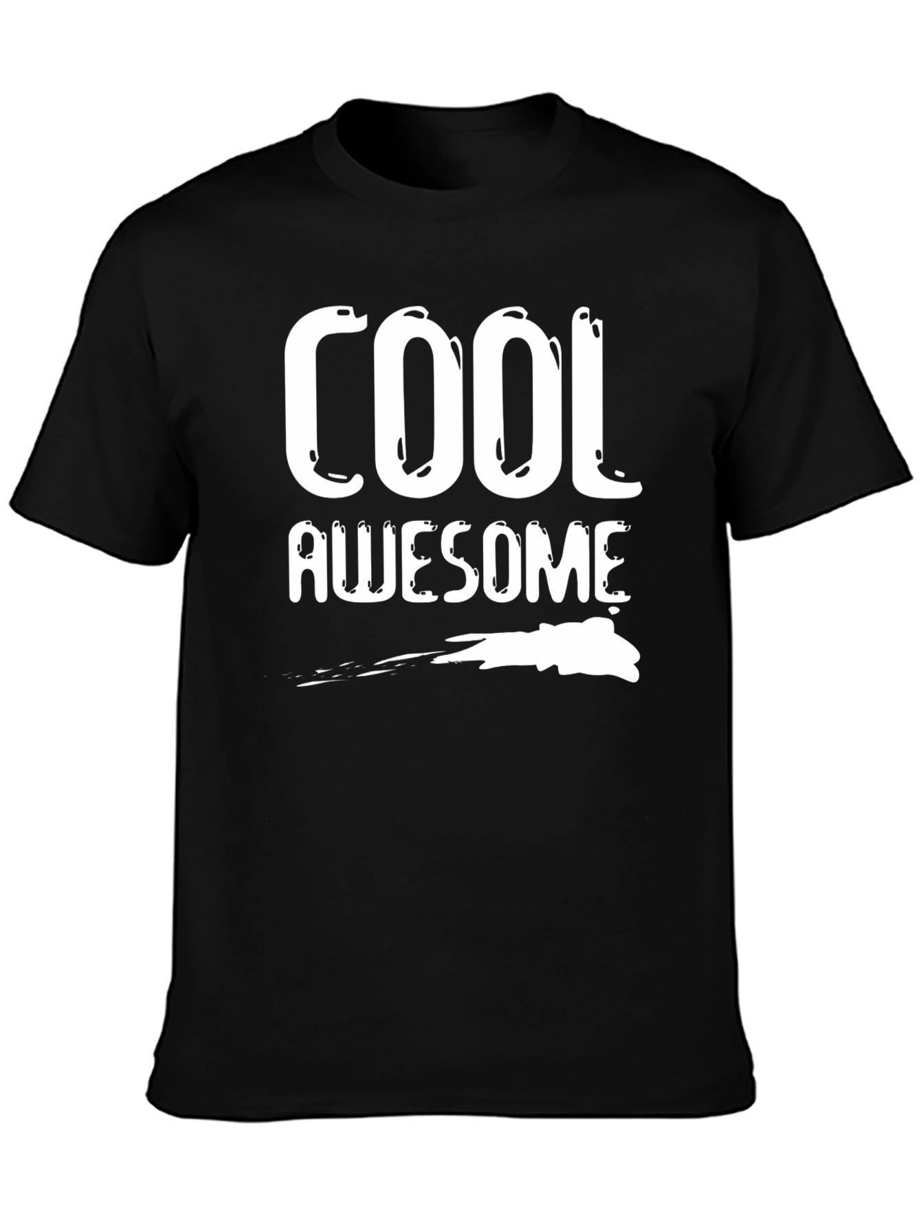 Cool Awesome Graphic Print Crew Neck Tee