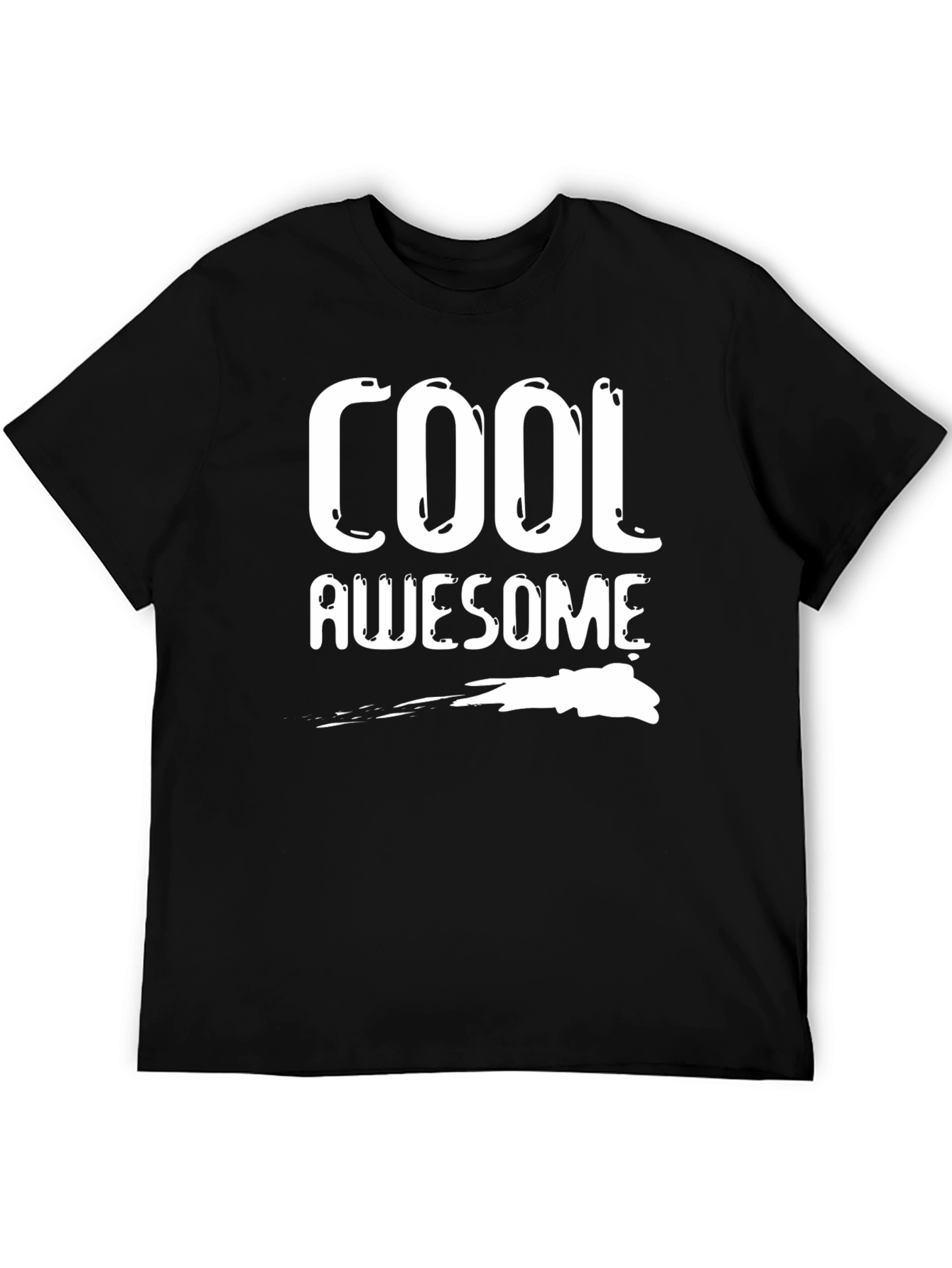 Cool Awesome Graphic Print Crew Neck Tee