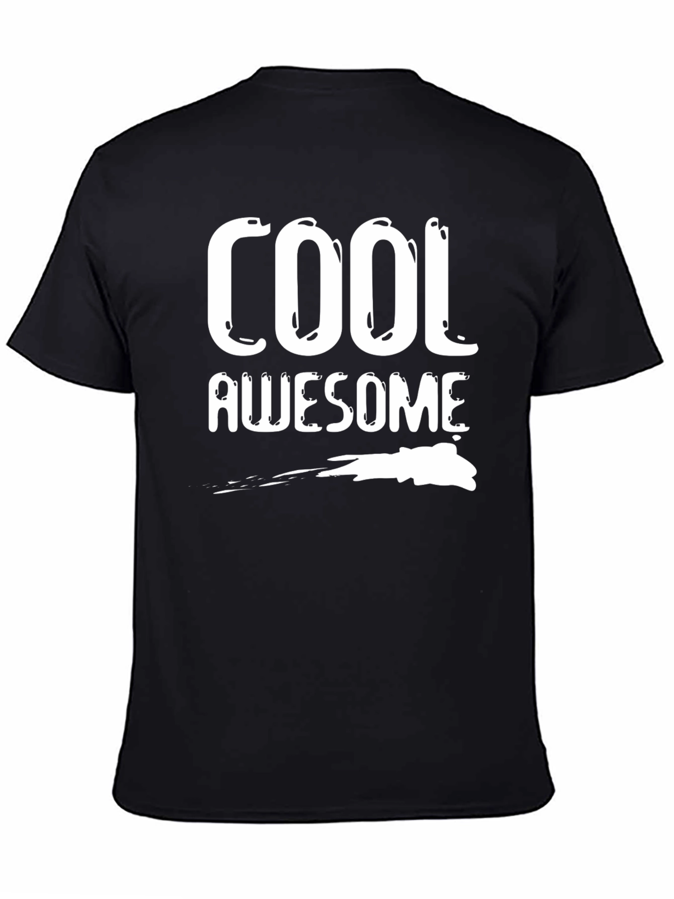 Cool Awesome Graphic Print Crew Neck Tee