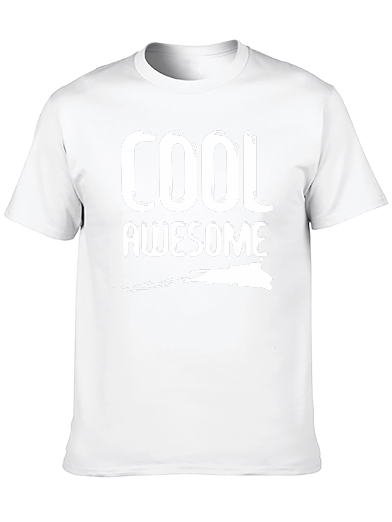 Cool Awesome Graphic Print Crew Neck Tee