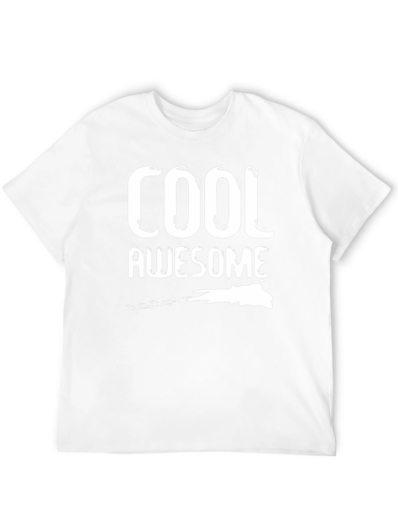 Cool Awesome Graphic Print Crew Neck Tee
