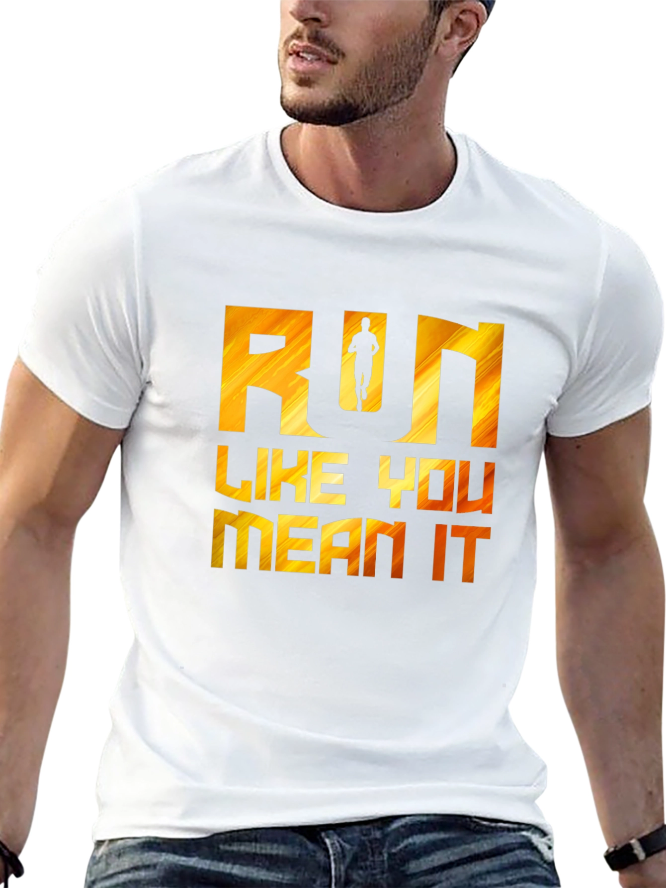 Run Like You Mean It Graphic Tee - Black