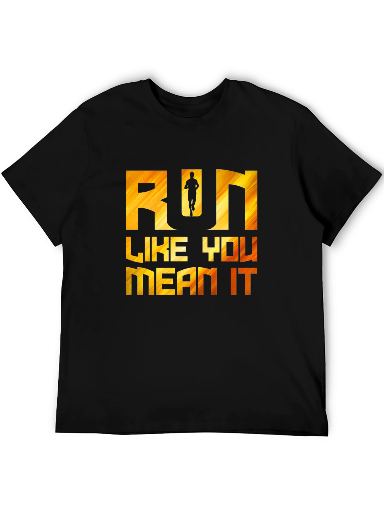 Run Like You Mean It Graphic Tee - Black