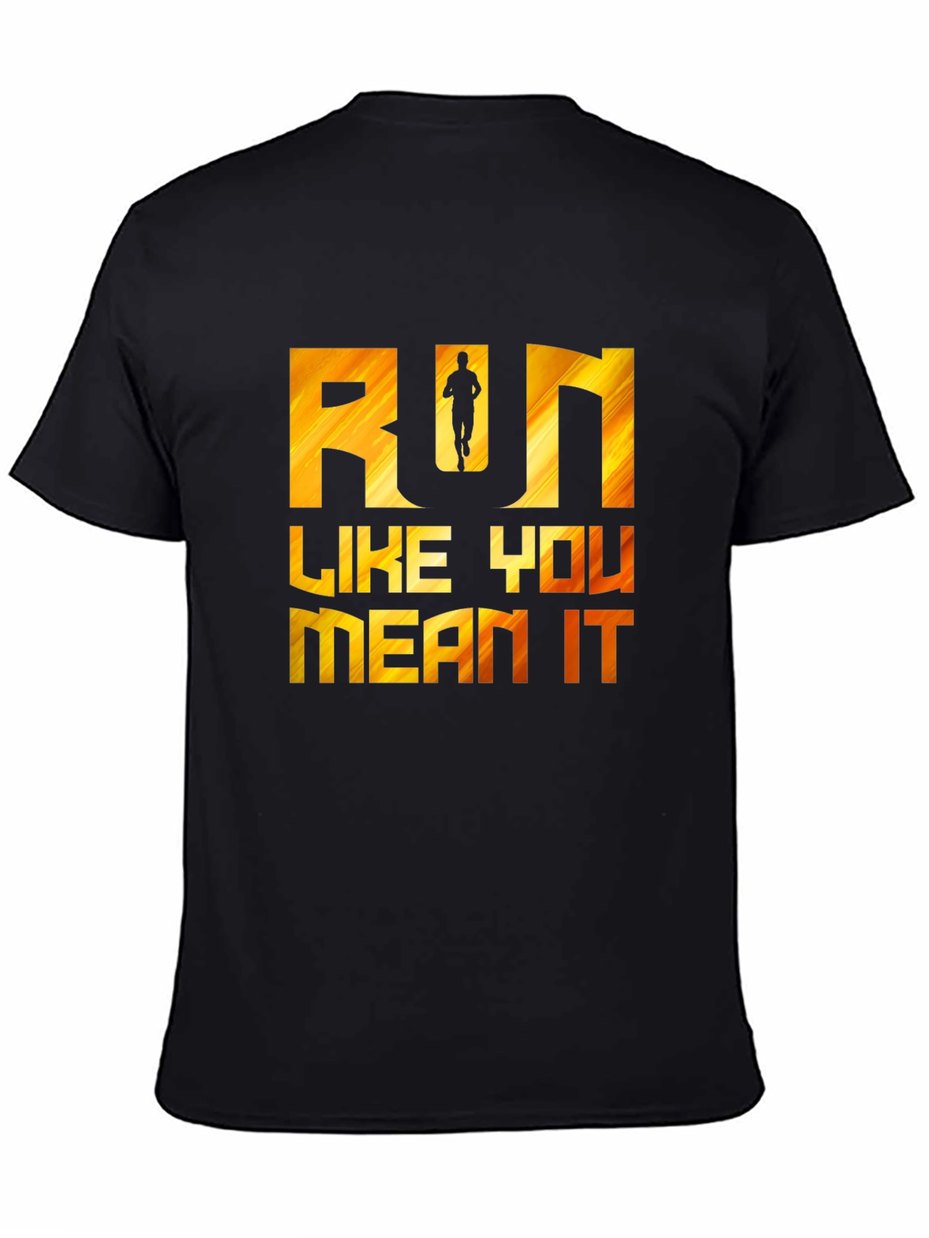 Run Like You Mean It Graphic Tee - Black