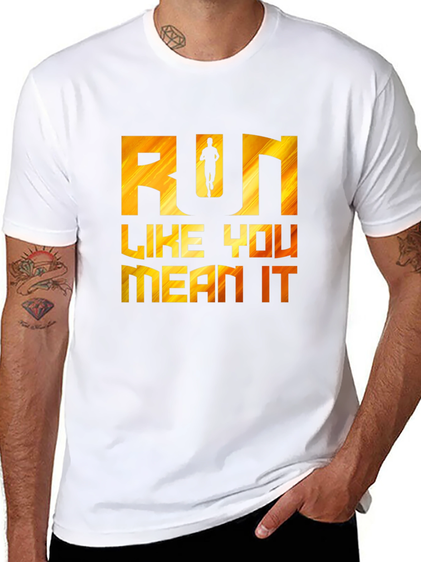 Run Like You Mean It Graphic Tee - Black
