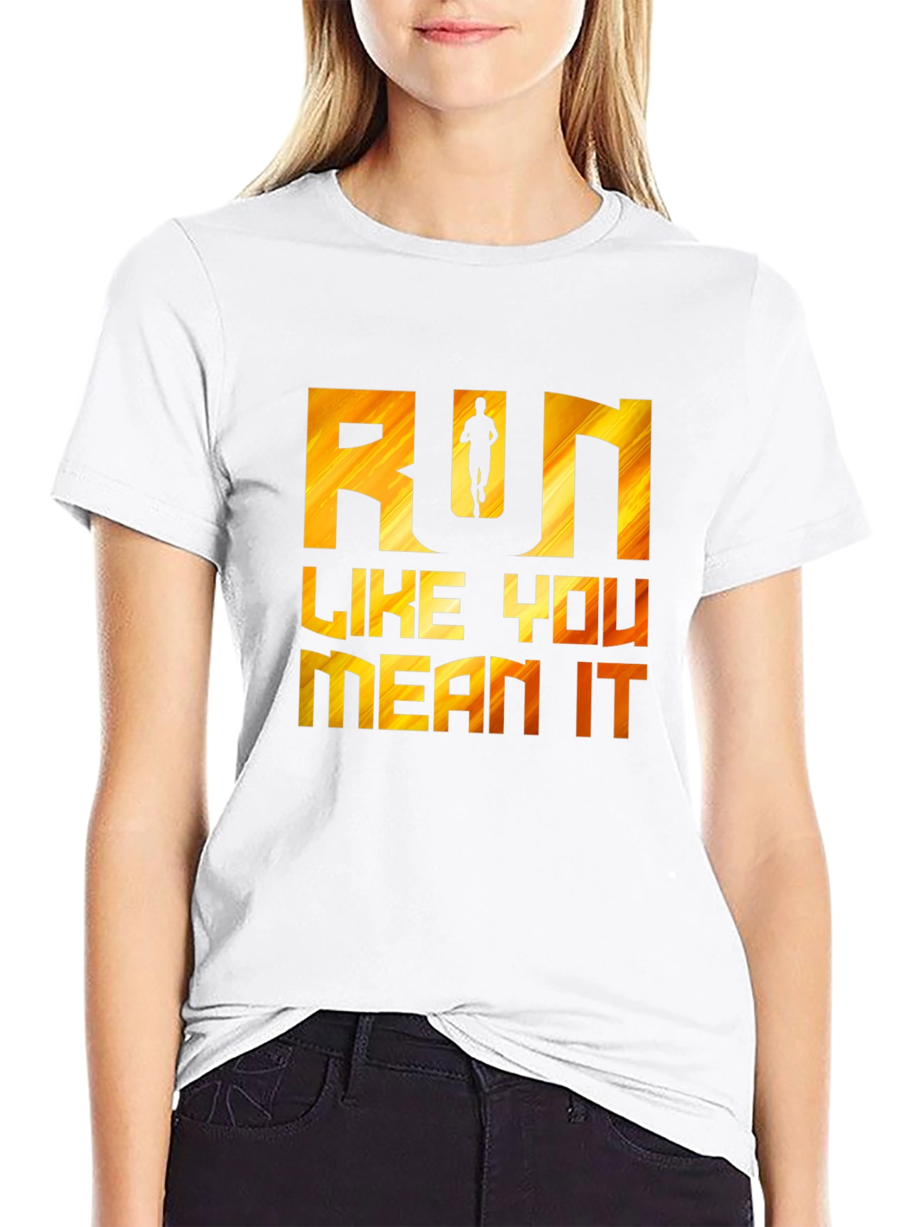 Run Like You Mean It Graphic Tee - Black