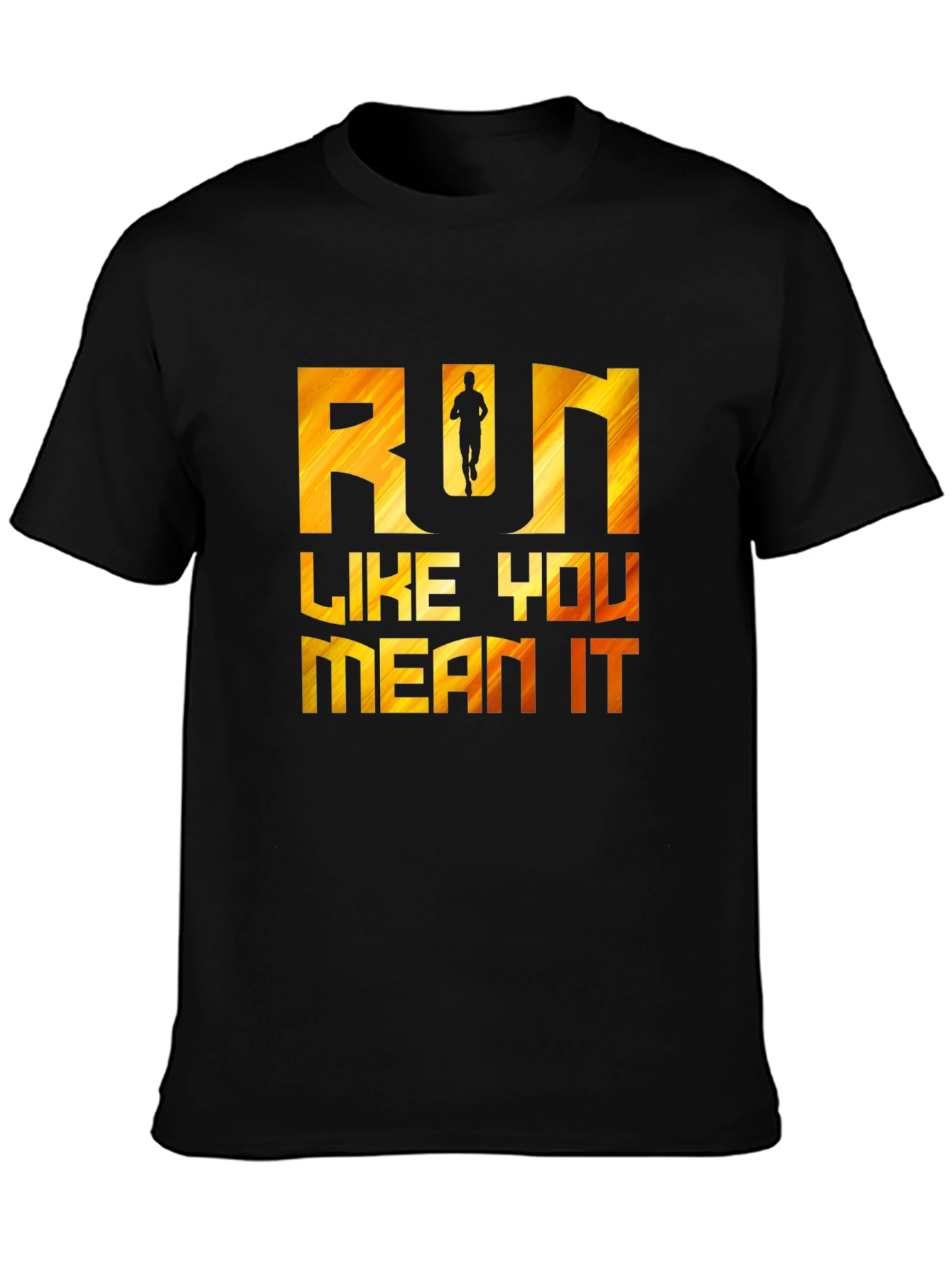 Run Like You Mean It Graphic Tee - Black