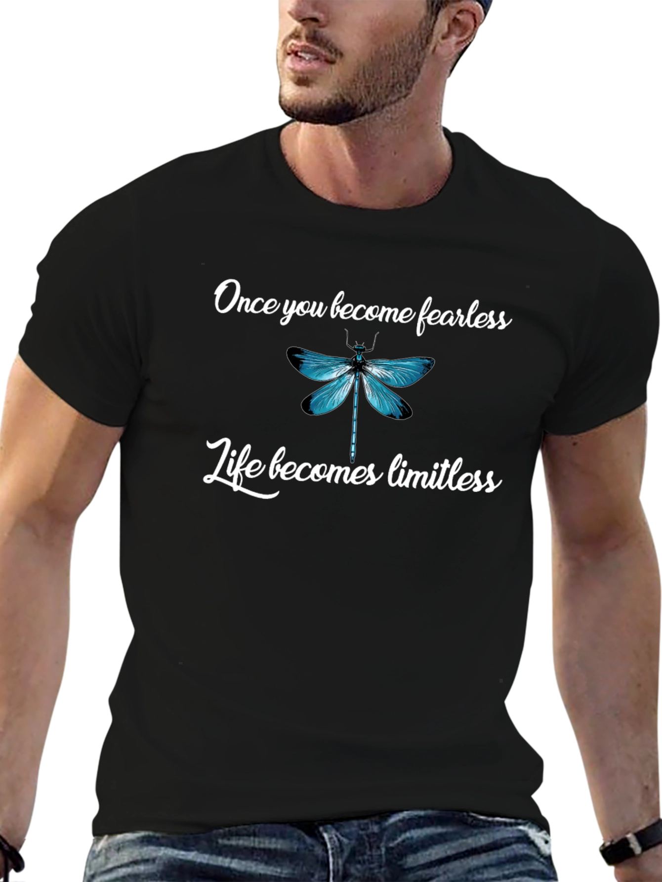 Fearless Limitless Dragonfly Graphic T-Shirt