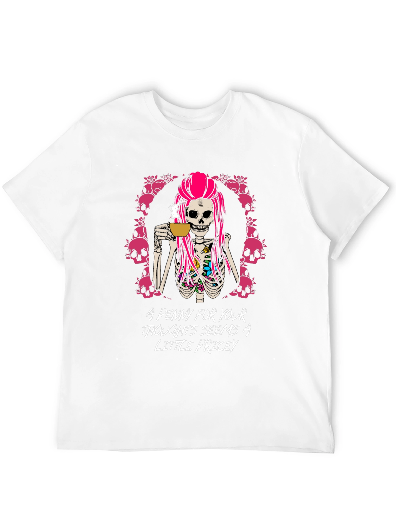 Penny For Your Thoughts Graphic T-Shirt - Black