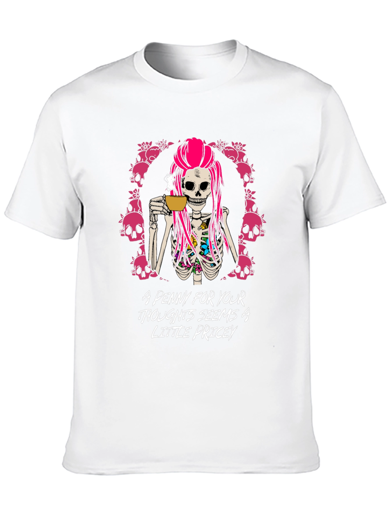 Penny For Your Thoughts Graphic T-Shirt - Black