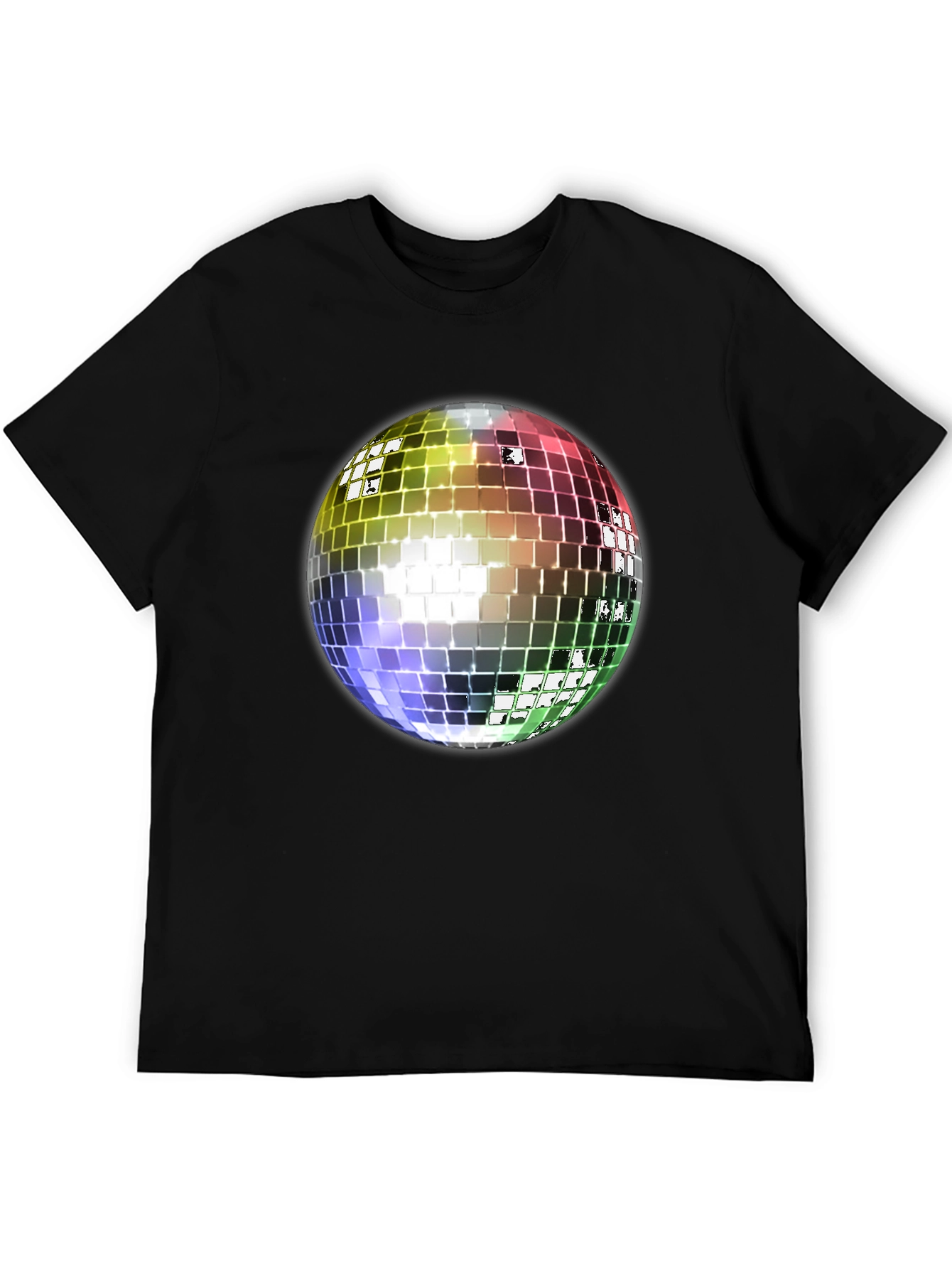 Retro Disco Ball Graphic Tee - Classic Style