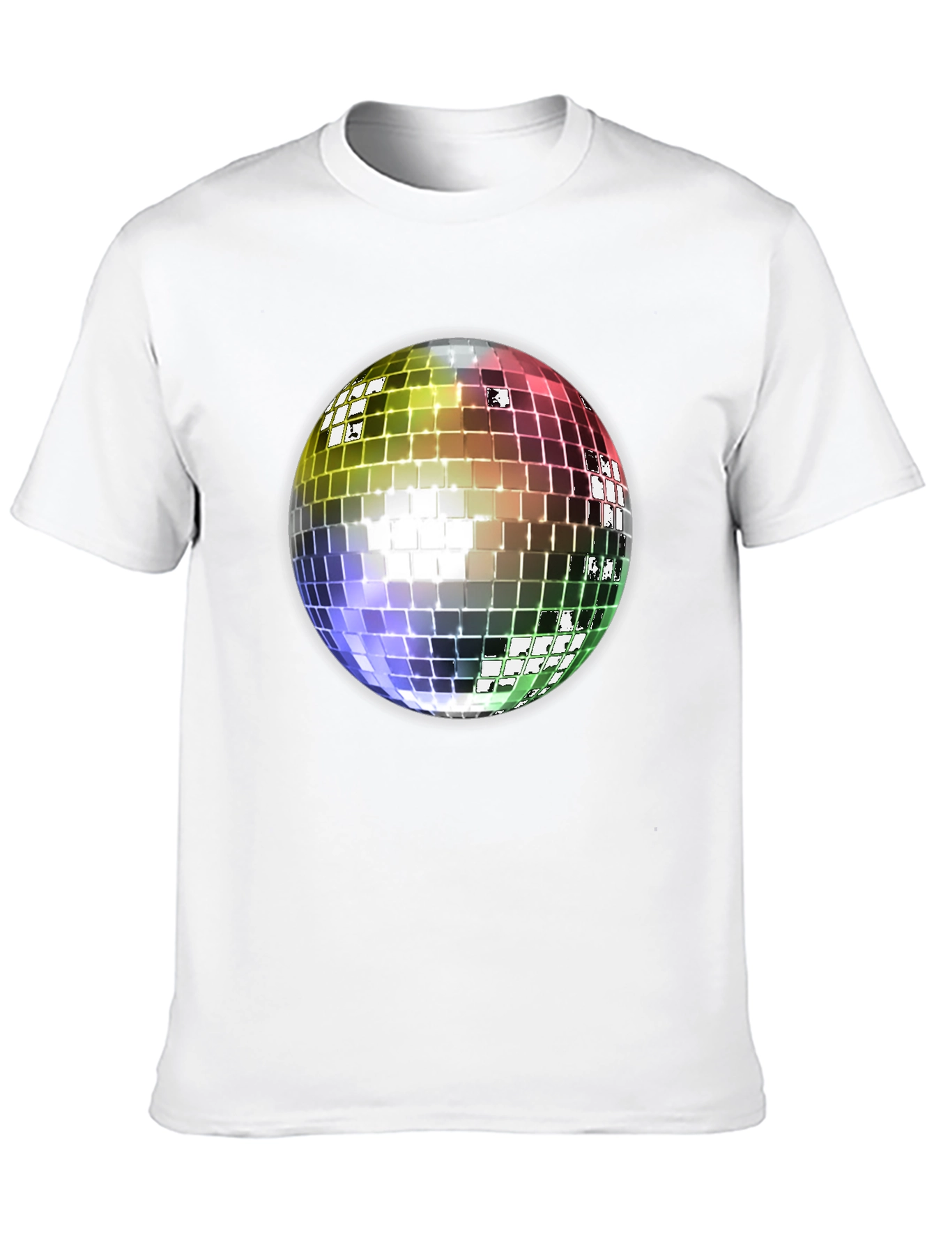 Retro Disco Ball Graphic Tee - Classic Style