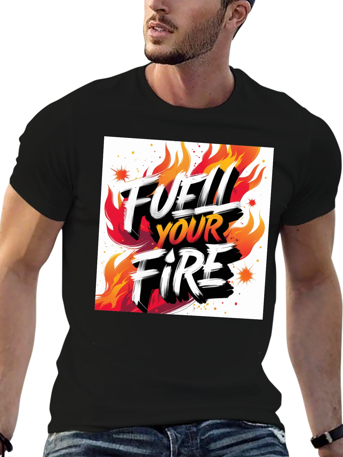 Fuel Your Fire Graphic Tee - Bold Statement Shirt