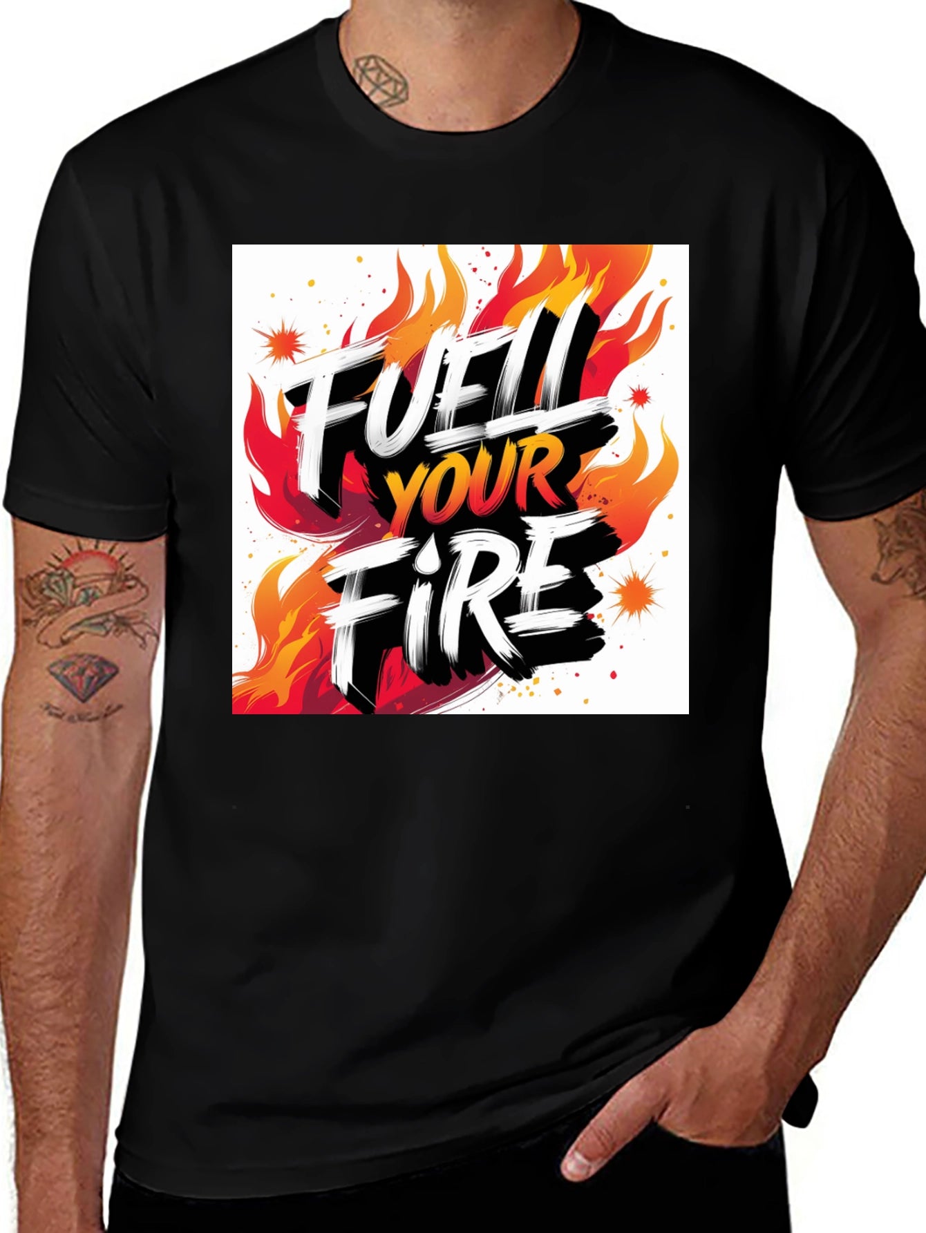 Fuel Your Fire Graphic Tee - Bold Statement Shirt