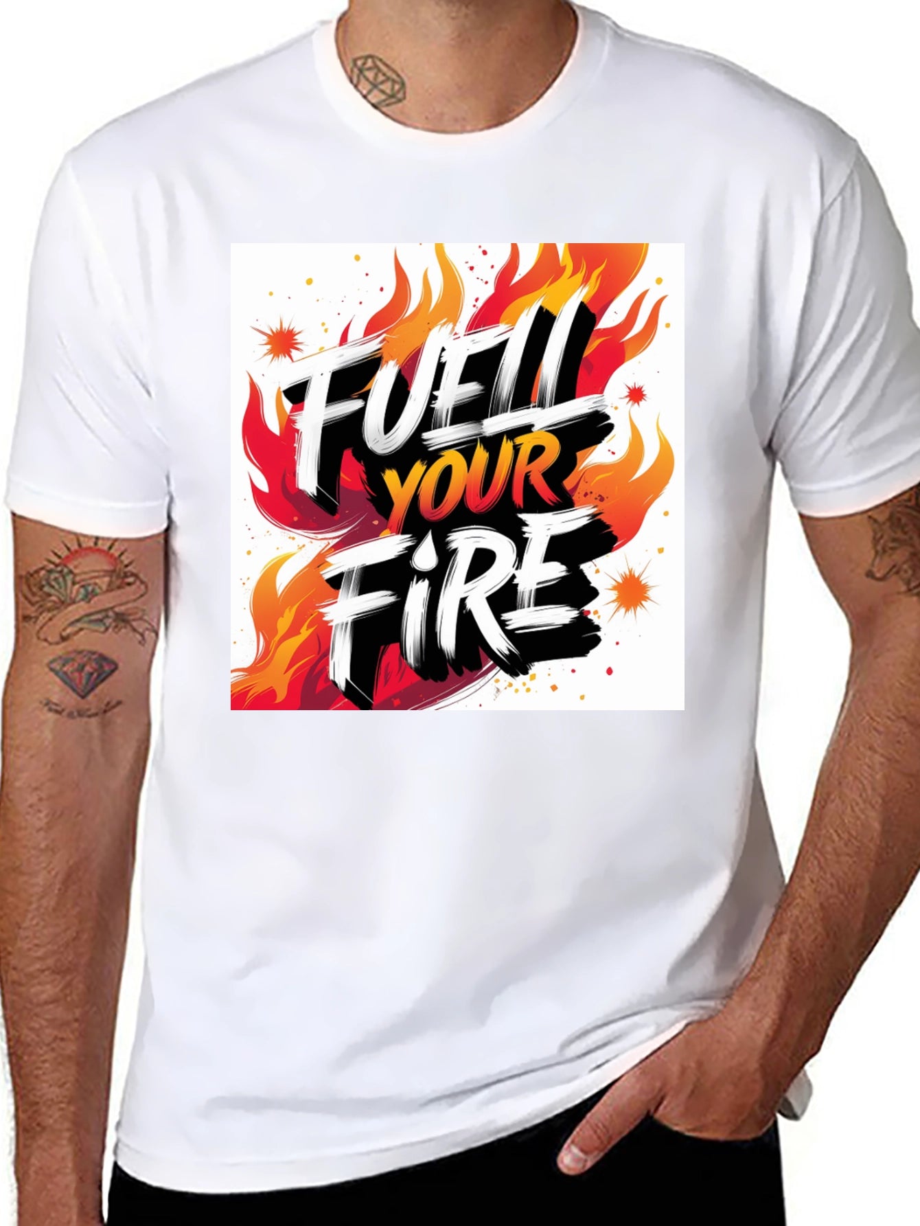 Fuel Your Fire Graphic Tee - Bold Statement Shirt