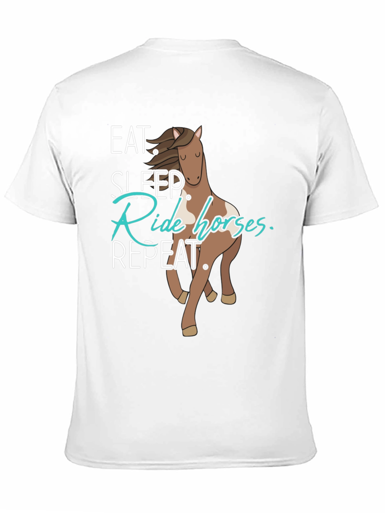 Eat Sleep Ride Horses Repeat Black T-Shirt