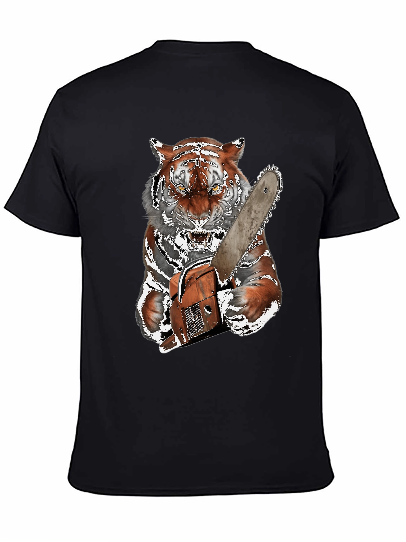 Tiger with Chainsaw Graphic Tee