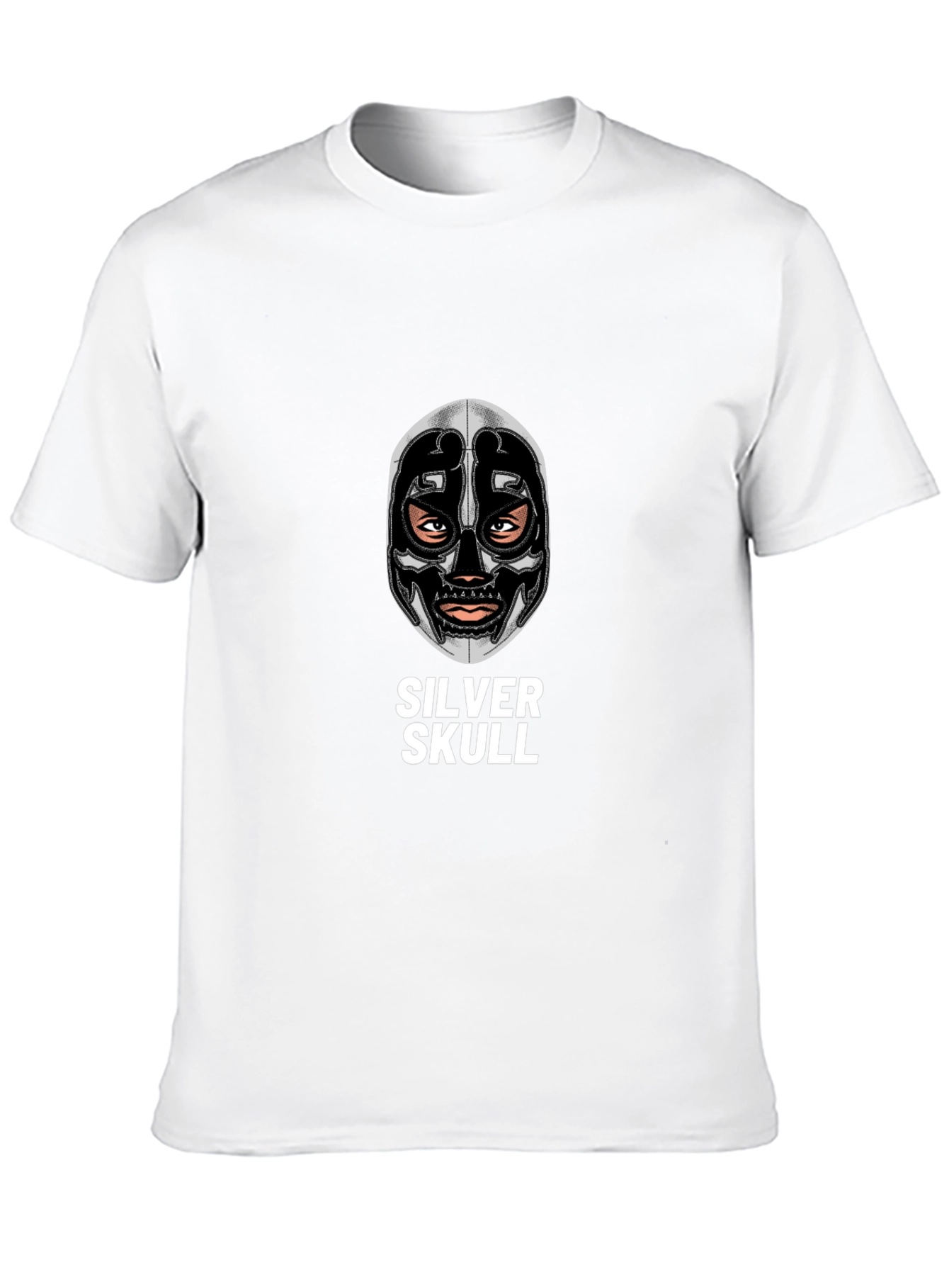 Silver Skull Graphic Tee - Unique Design