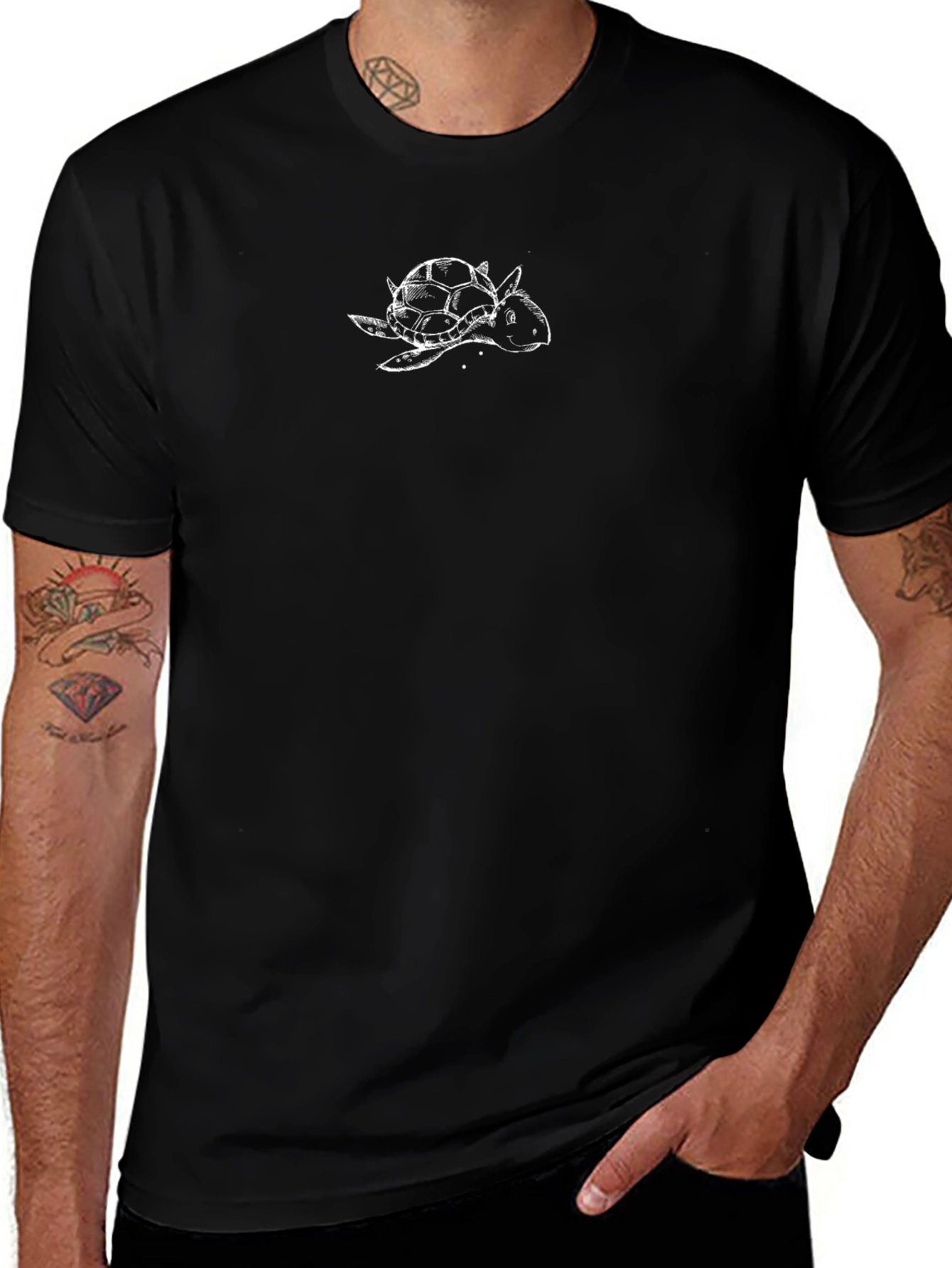 Black Turtle Graphic Tee - Relaxed Fit