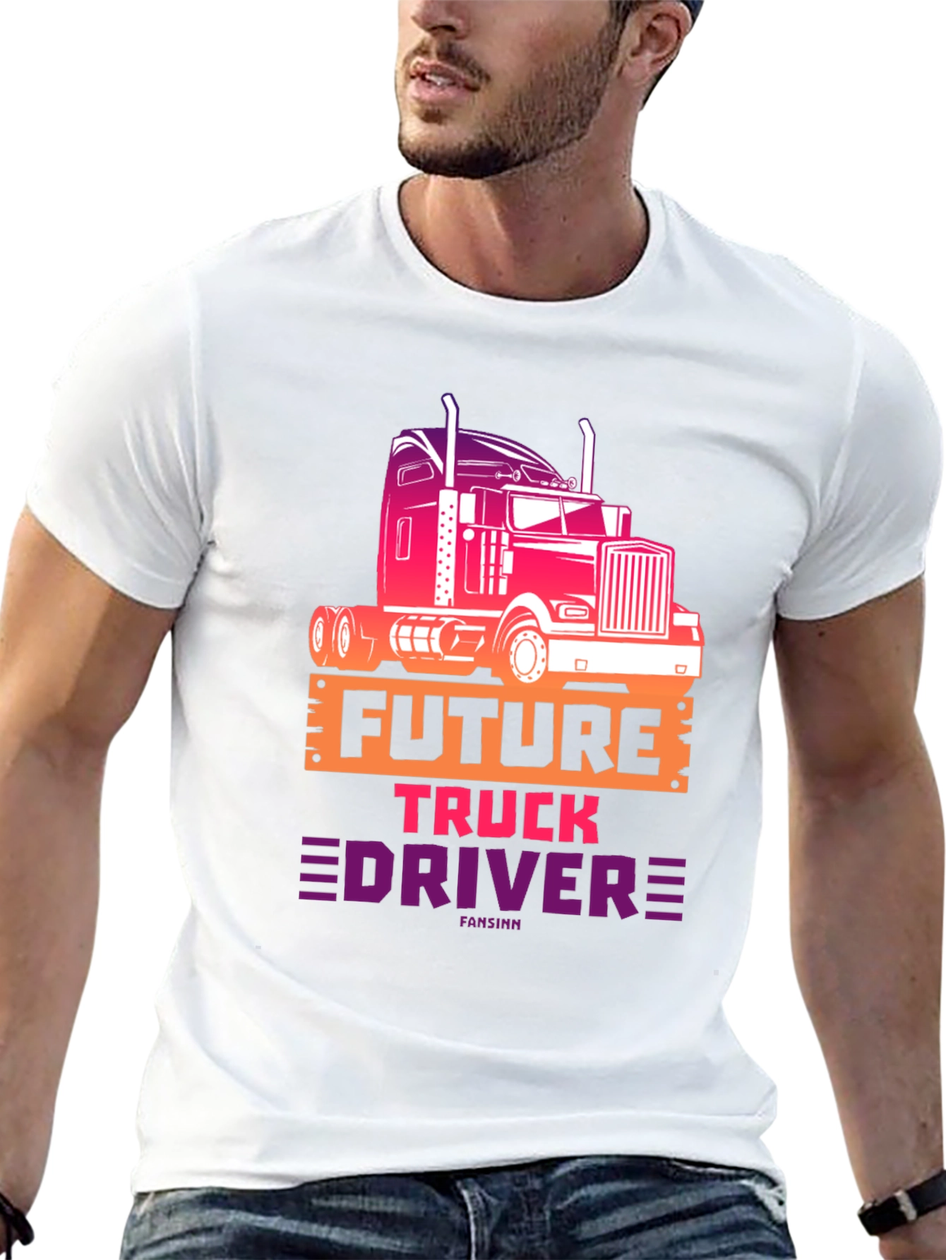 Future Truck Driver Graphic Tee - Black