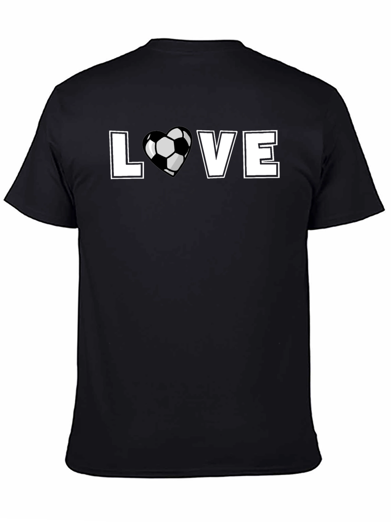 Love Soccer Graphic T-Shirt Black
