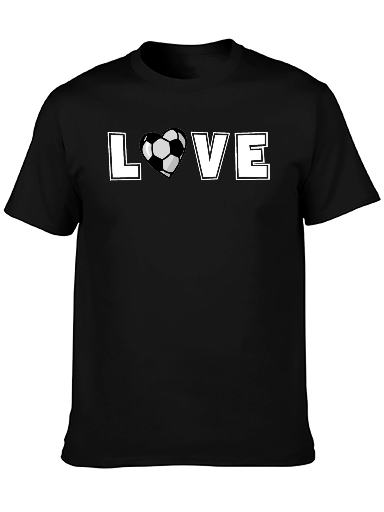 Love Soccer Graphic T-Shirt Black