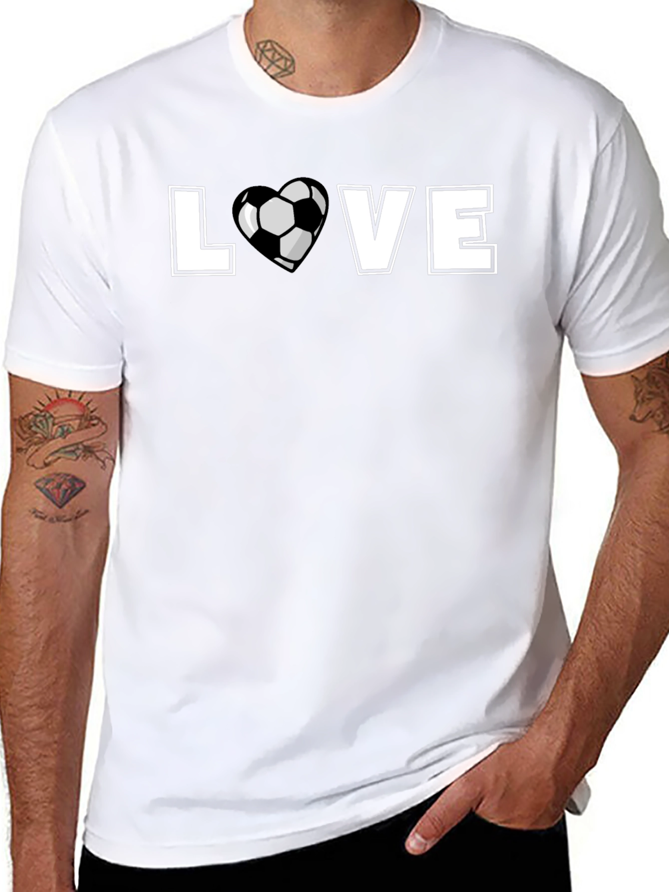 Love Soccer Graphic T-Shirt Black